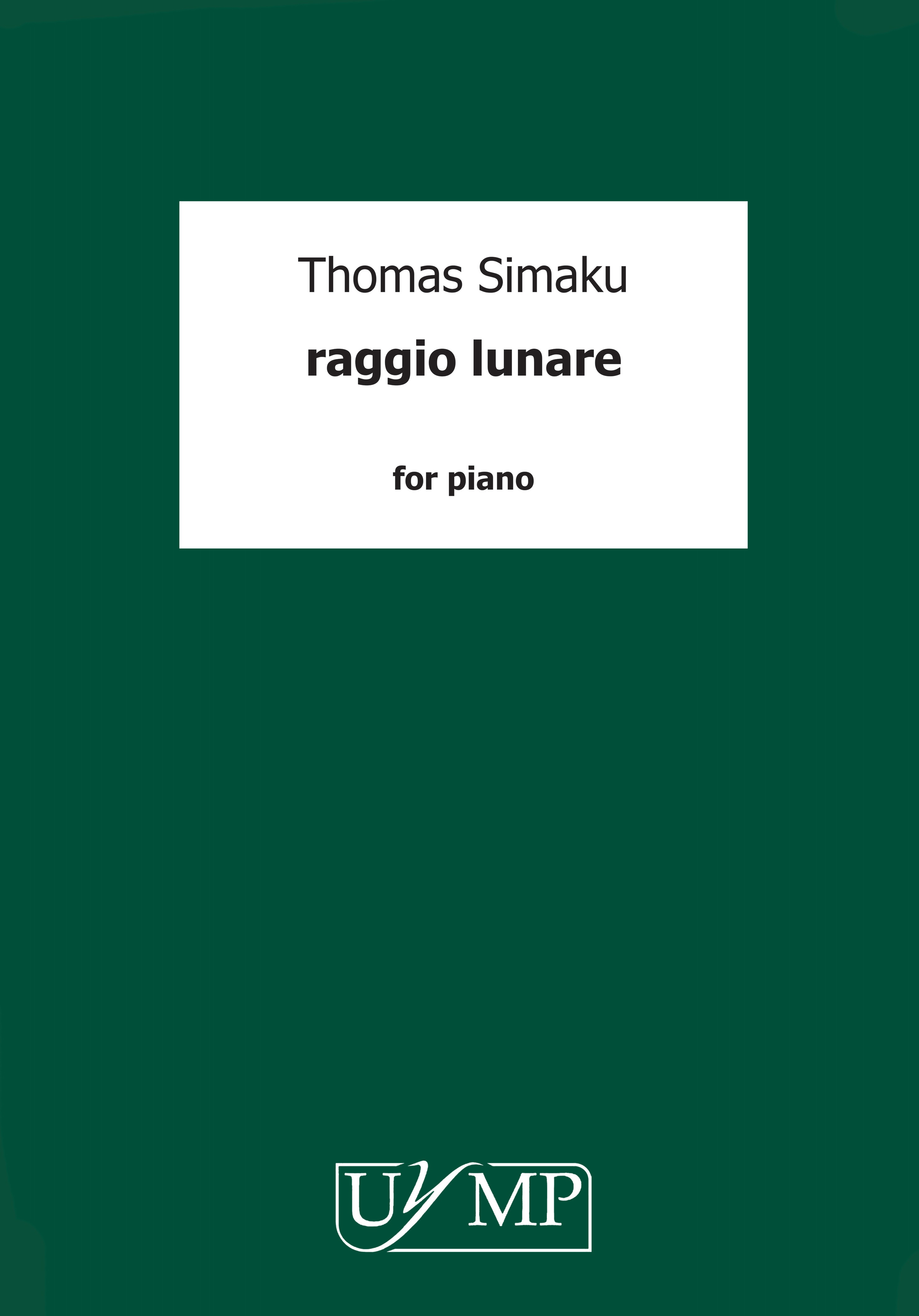 Thomas Simaku: Raggio Lunare: Piano: Instrumental Work