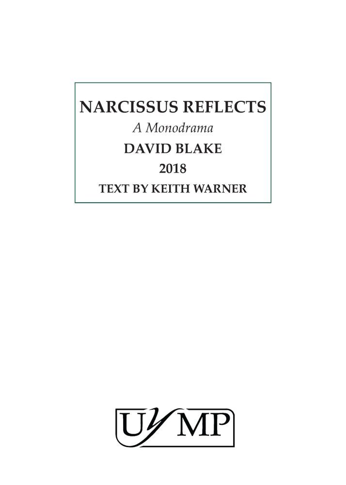 David Blake: Narcissus Reflects: Ensemble: Score