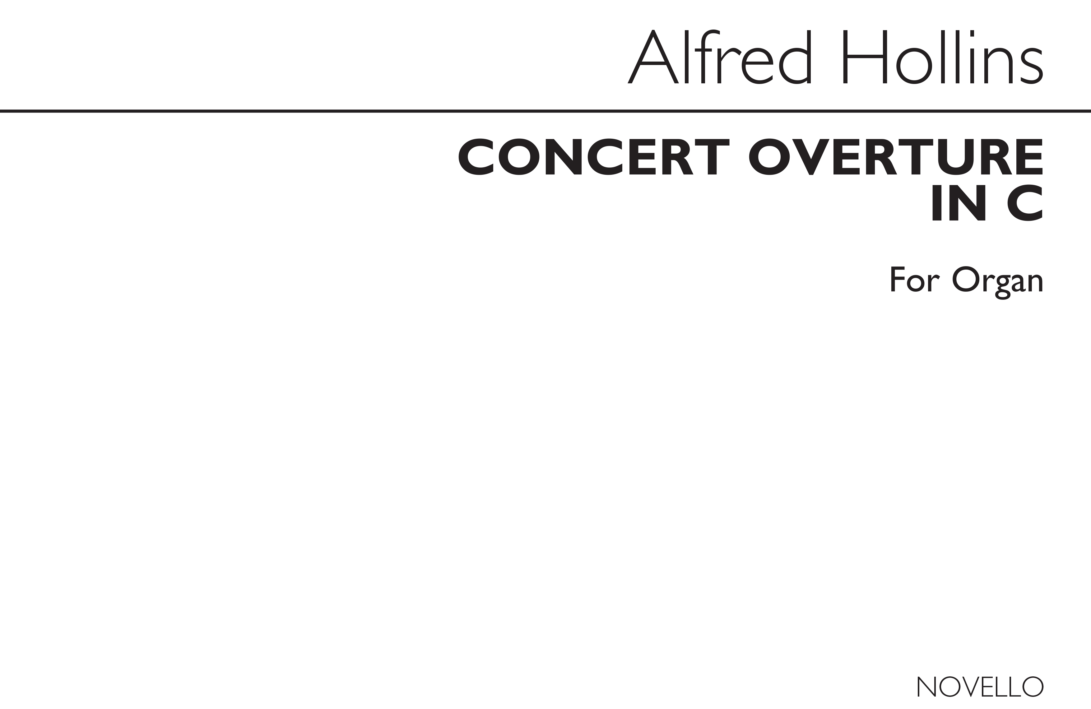 Alfred Hollins: Concert Overture No.1 In C: Organ: Instrumental Work