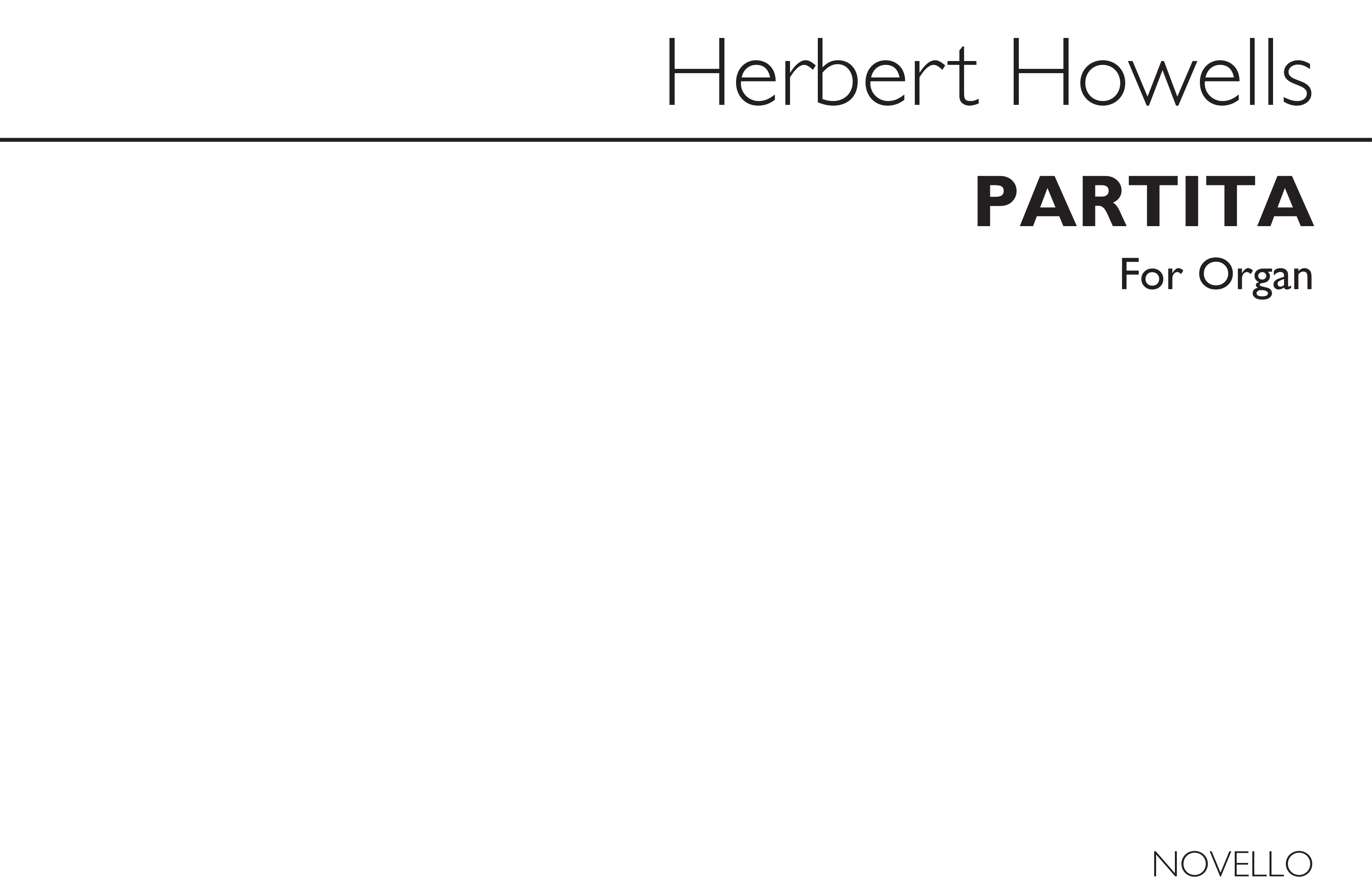 Herbert Howells: Partita for Organ: Organ: Instrumental Work