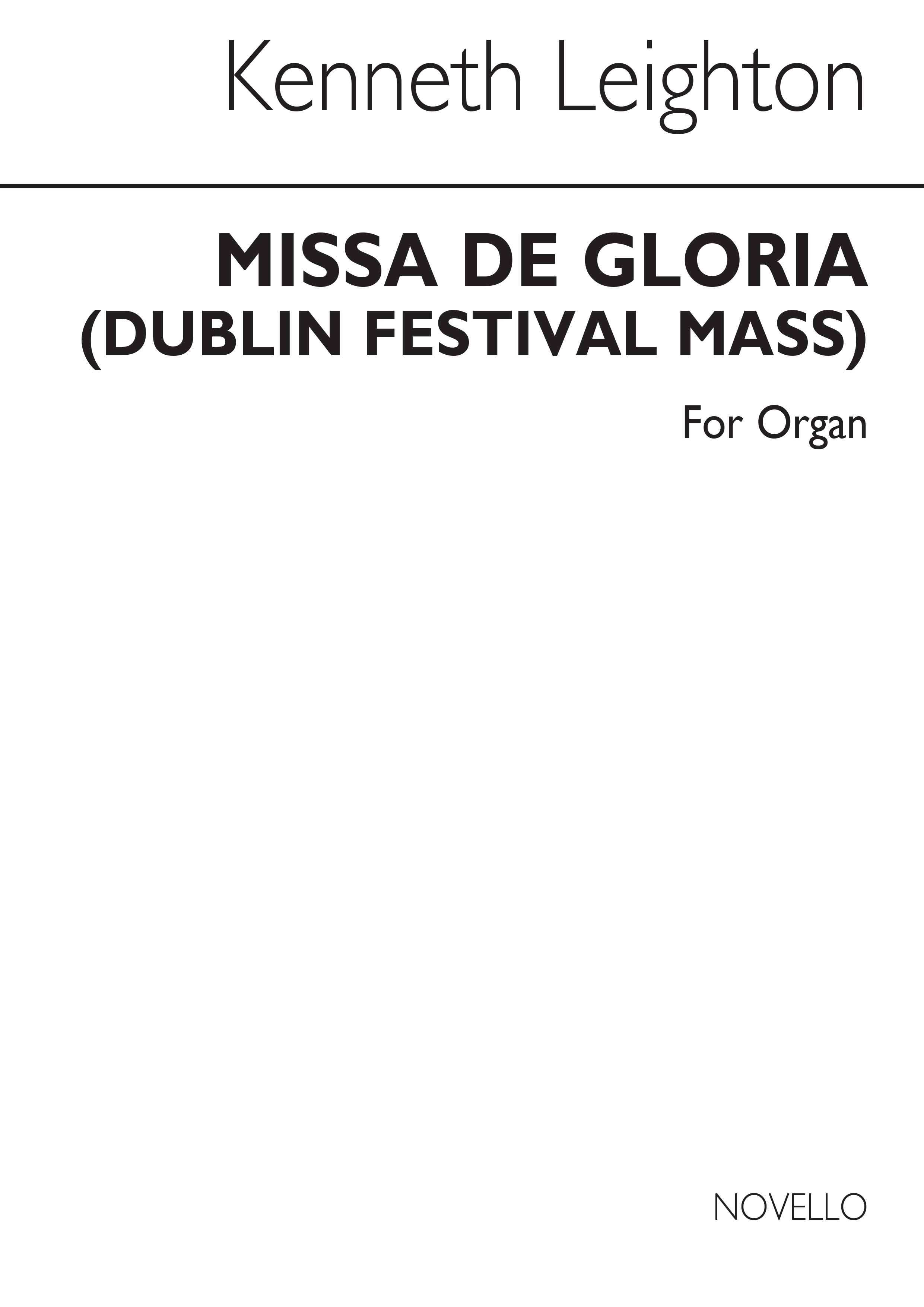 Kenneth Leighton: Missa De Gloria Op. 82: Organ: Instrumental Work