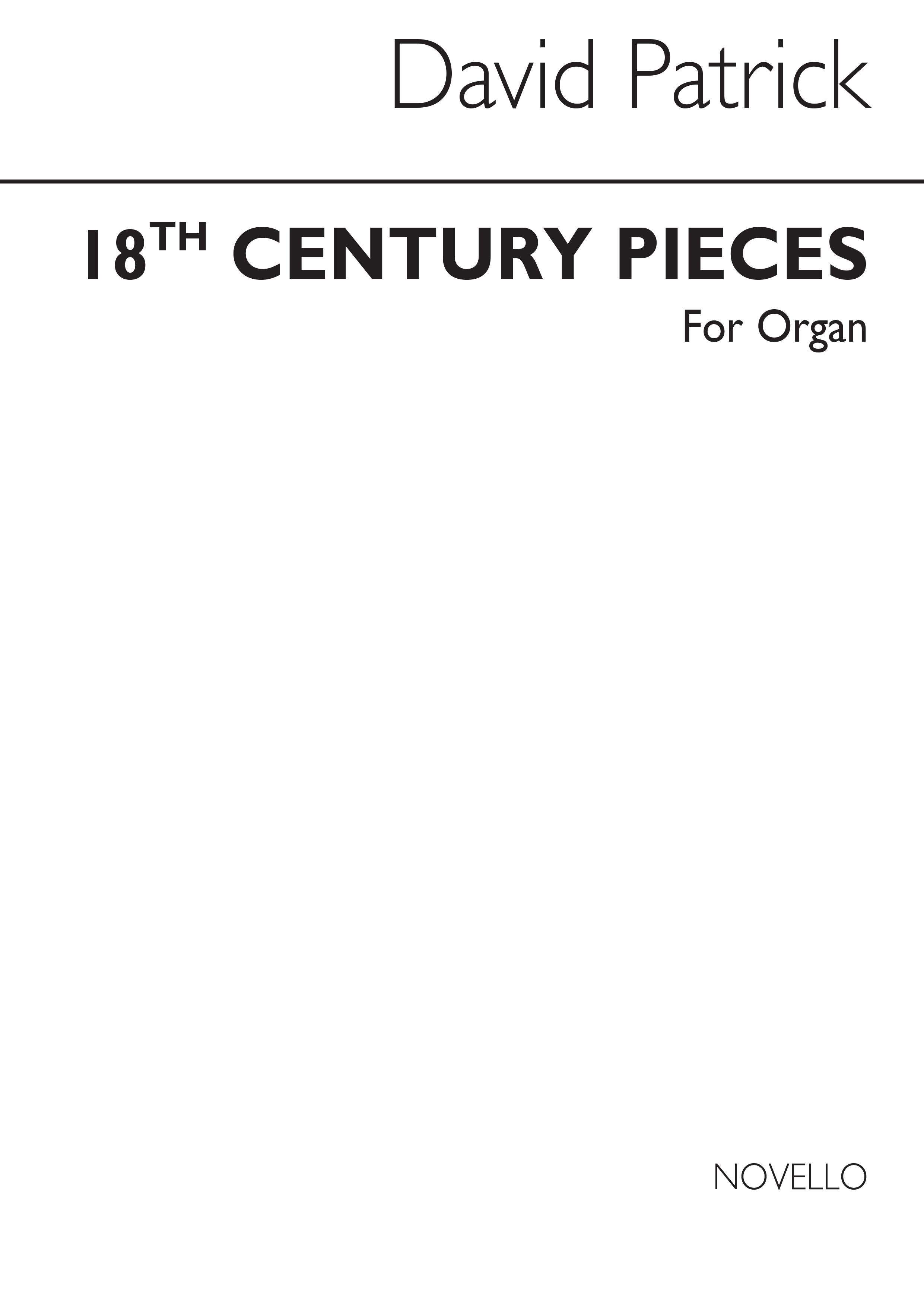Eighteenth Century Pieces For Manuals Organ: Organ: Instrumental Album