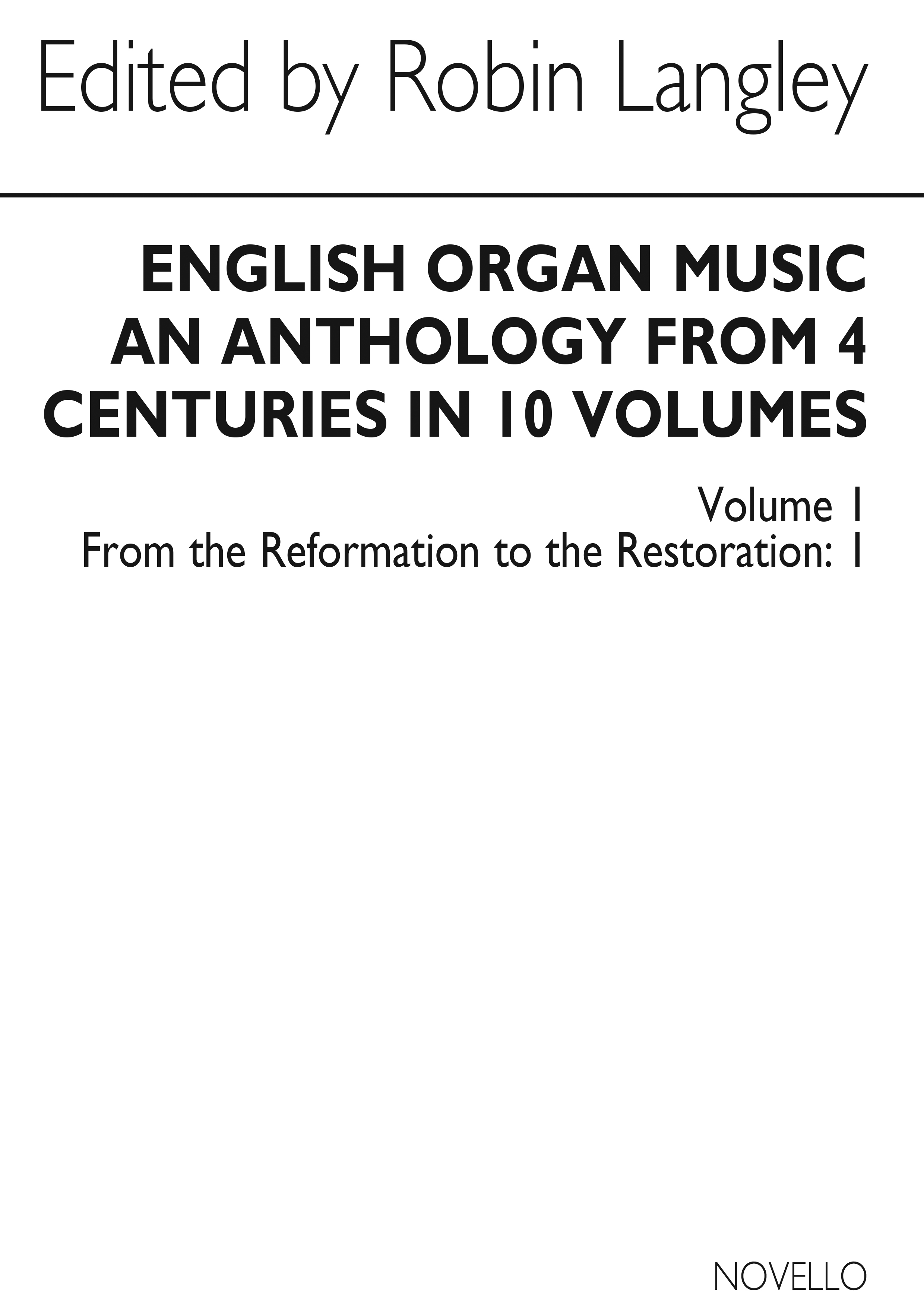 Anthology Of English Organ Music Book 01: Organ: Instrumental Album