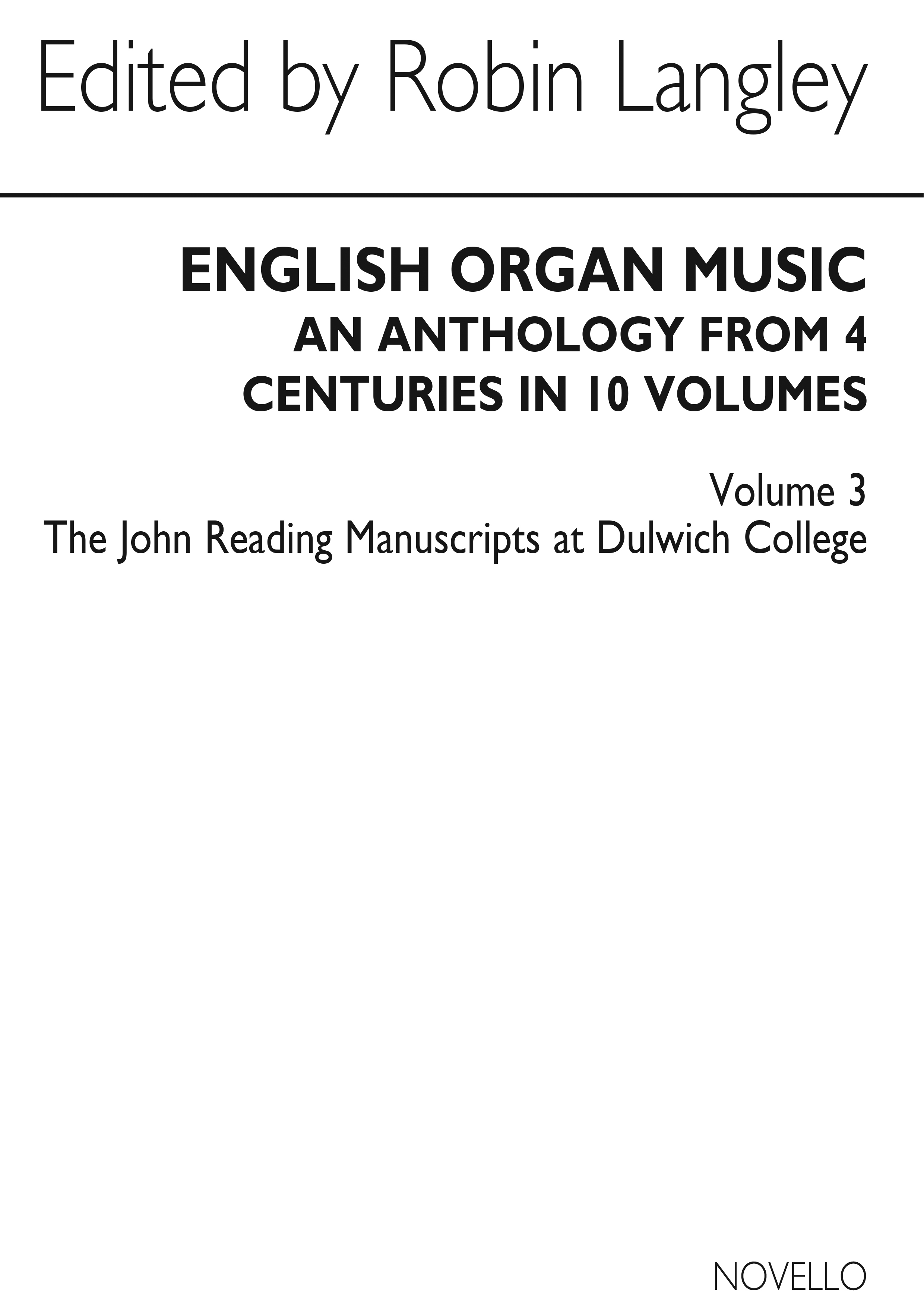 English Organ Music Volume Three: Organ: Instrumental Album