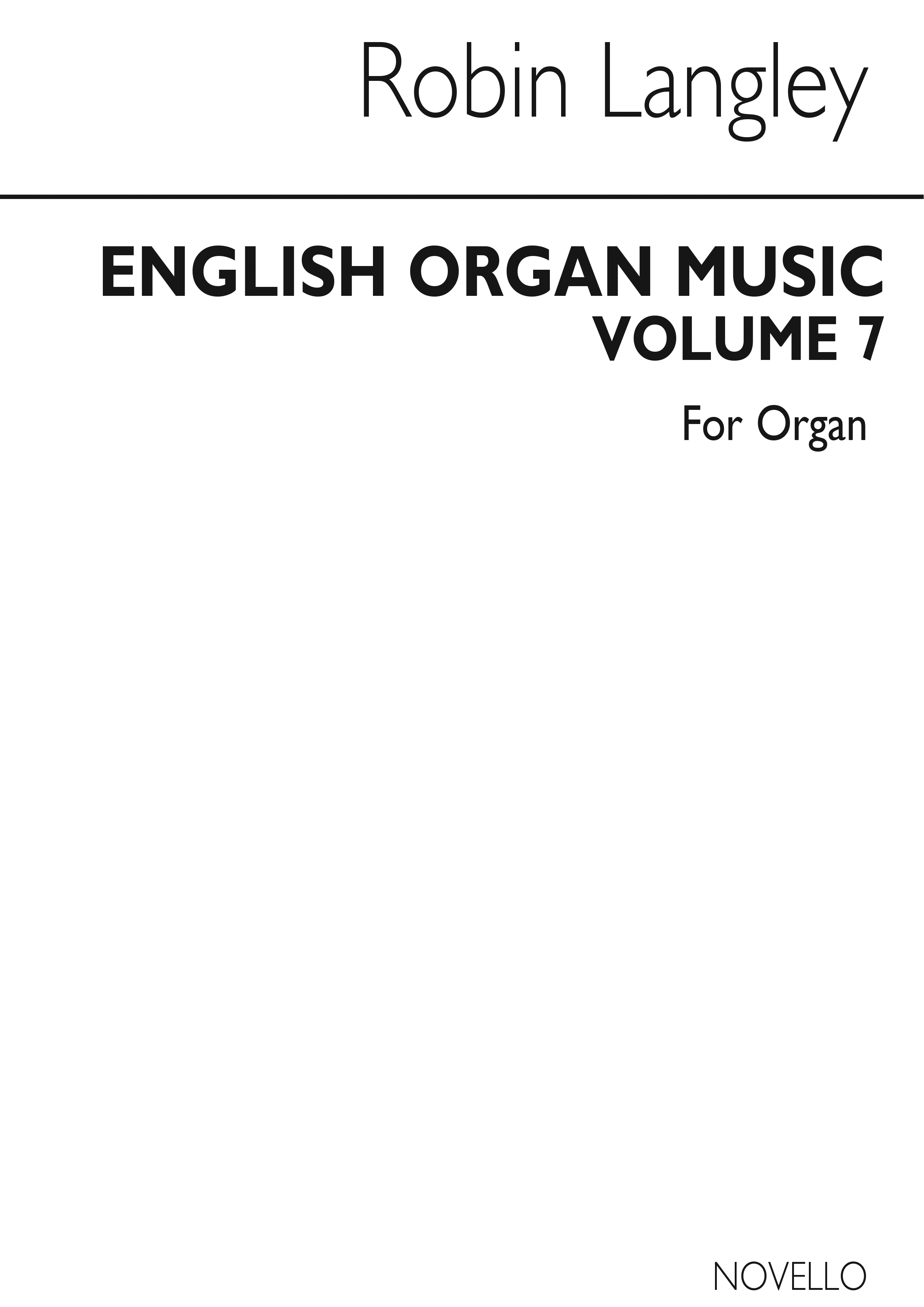 Robin Langley: English Organ Music Volume Seven: Organ: Instrumental Album