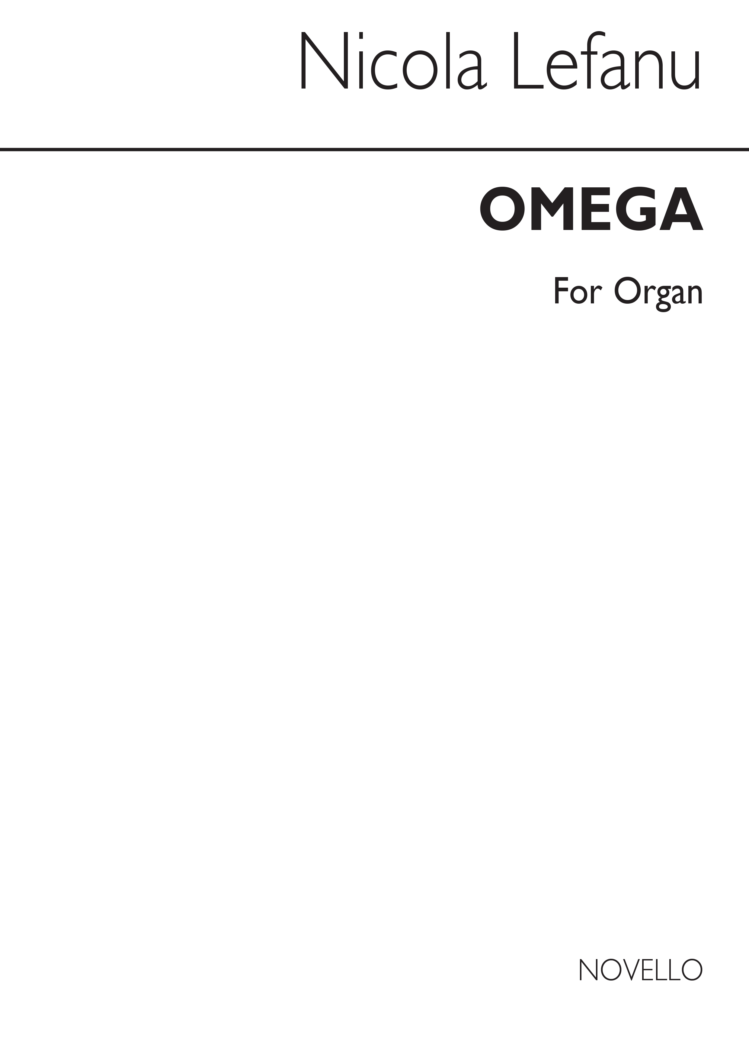 Nicola LeFanu: Omega for Organ: Organ: Instrumental Work