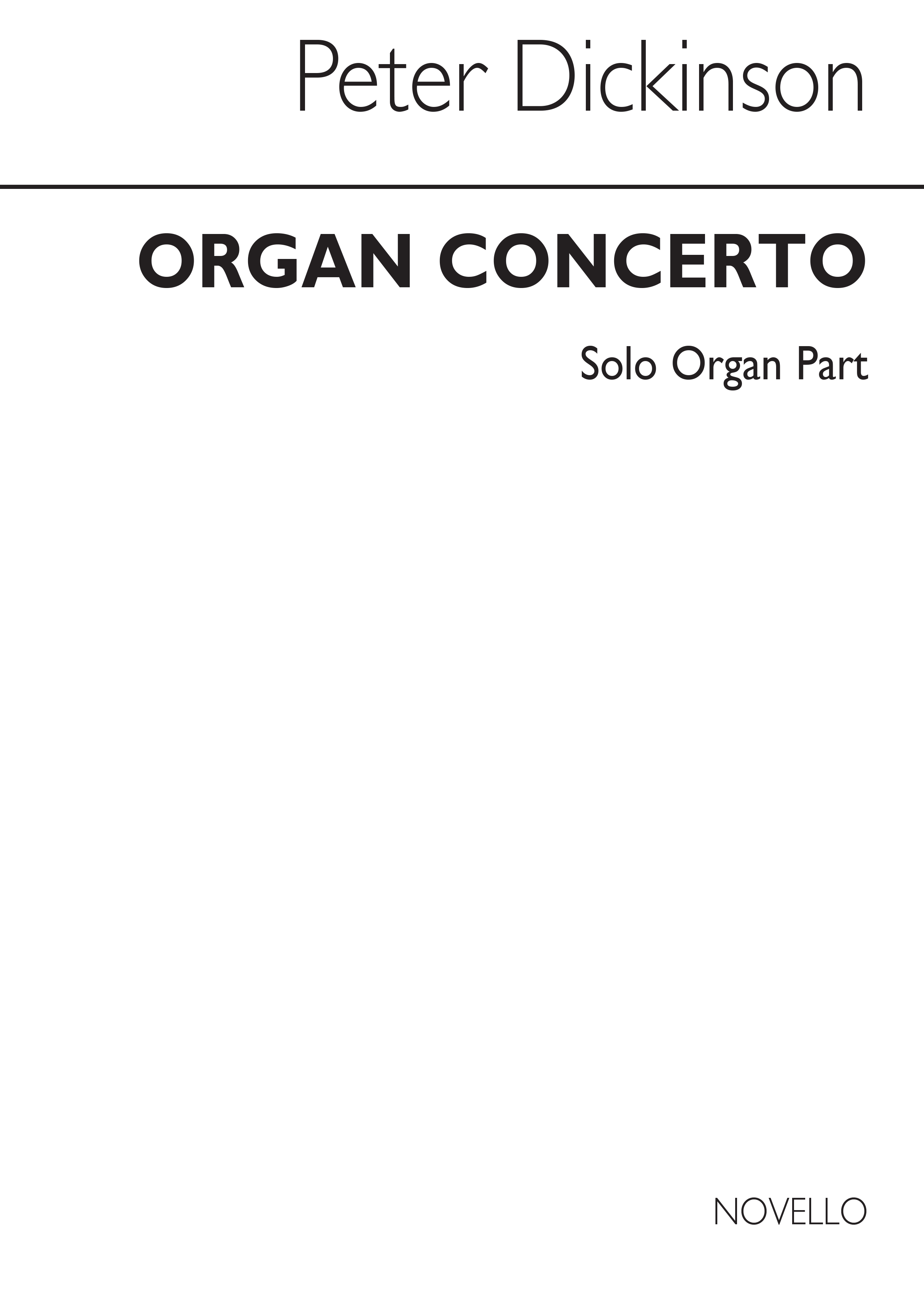 Peter Dickinson: Concerto For Organ (Part): Organ: Instrumental Work