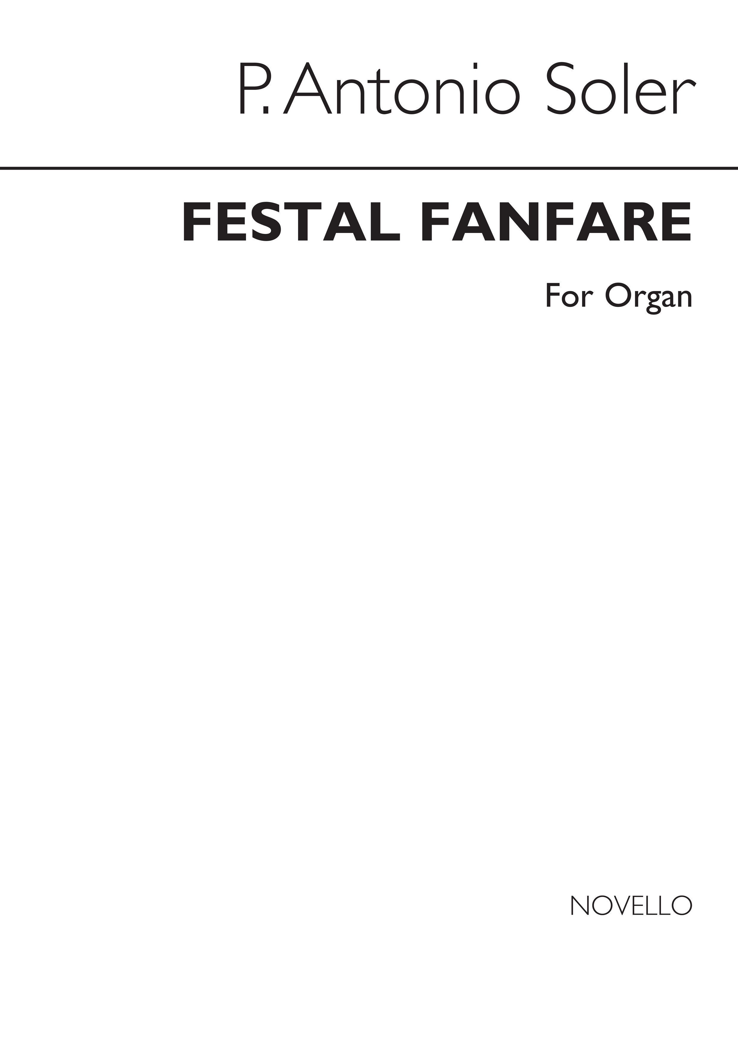 Antonio Soler: Festal Fanfare: Organ: Instrumental Work