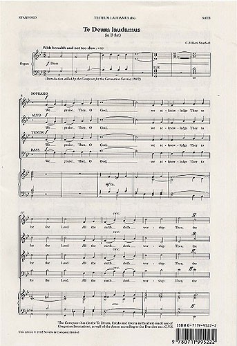 Charles Villiers Stanford: Te Deum Laudamus: SATB: Vocal Score