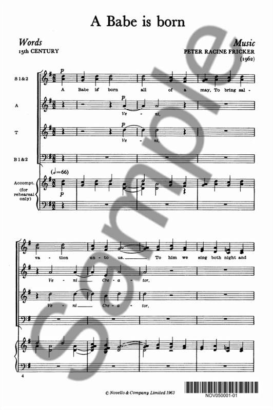 Sing Nowell: SATB: Vocal Score