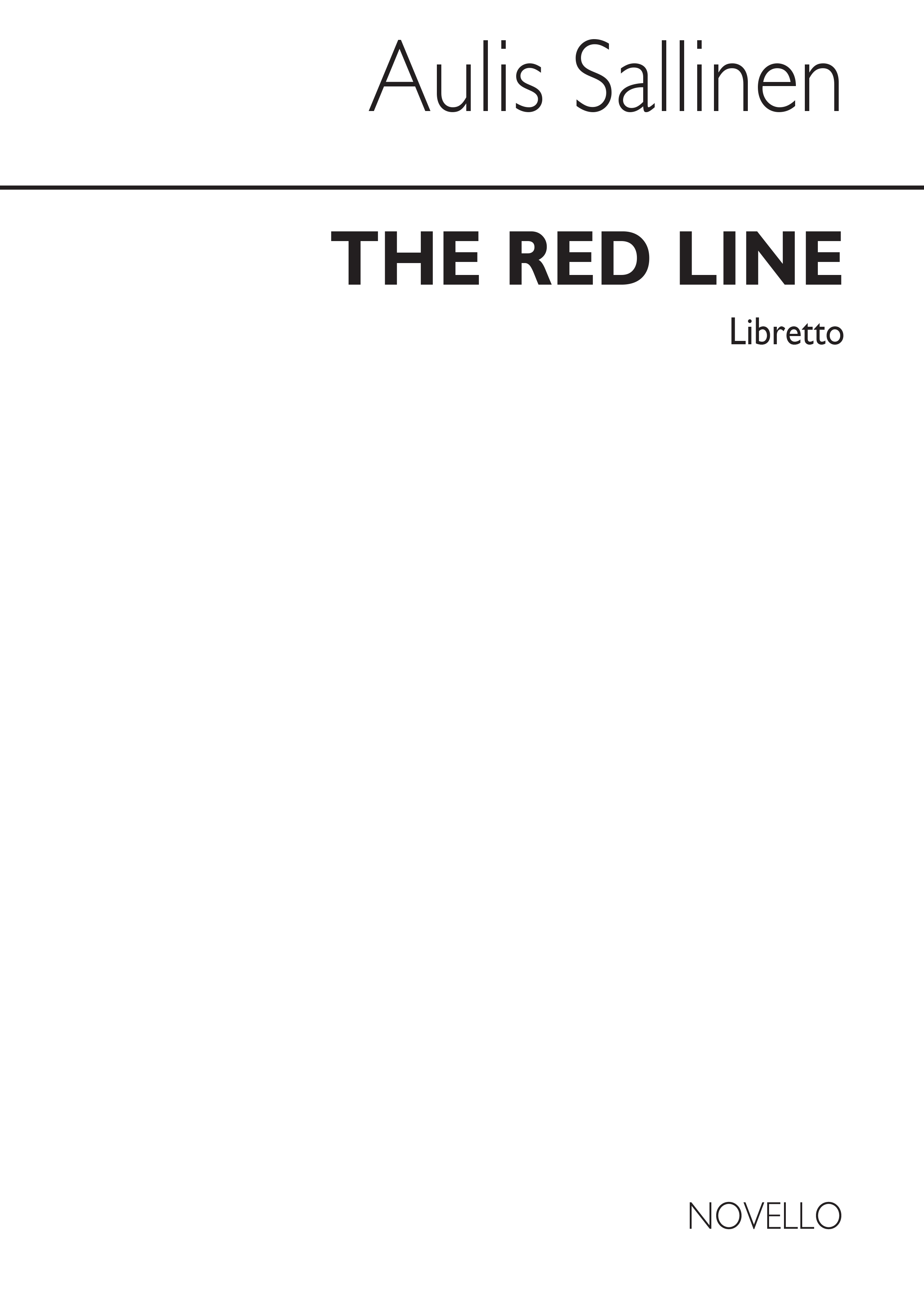 Aulis Sallinen: Red Line (Libretto): Opera: Libretto