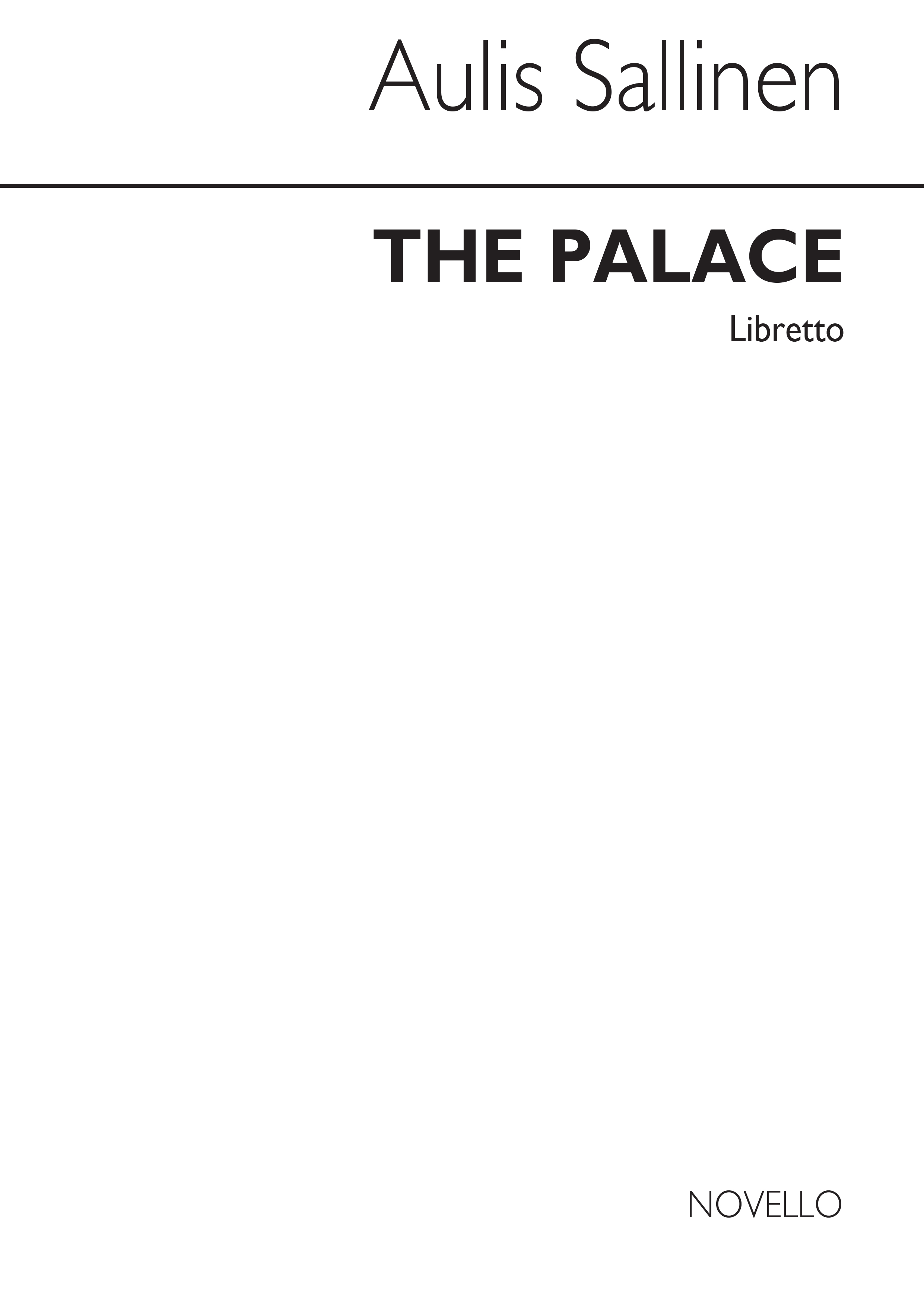 Aulis Sallinen: The Palace Opera (Libretto): Opera: Libretto