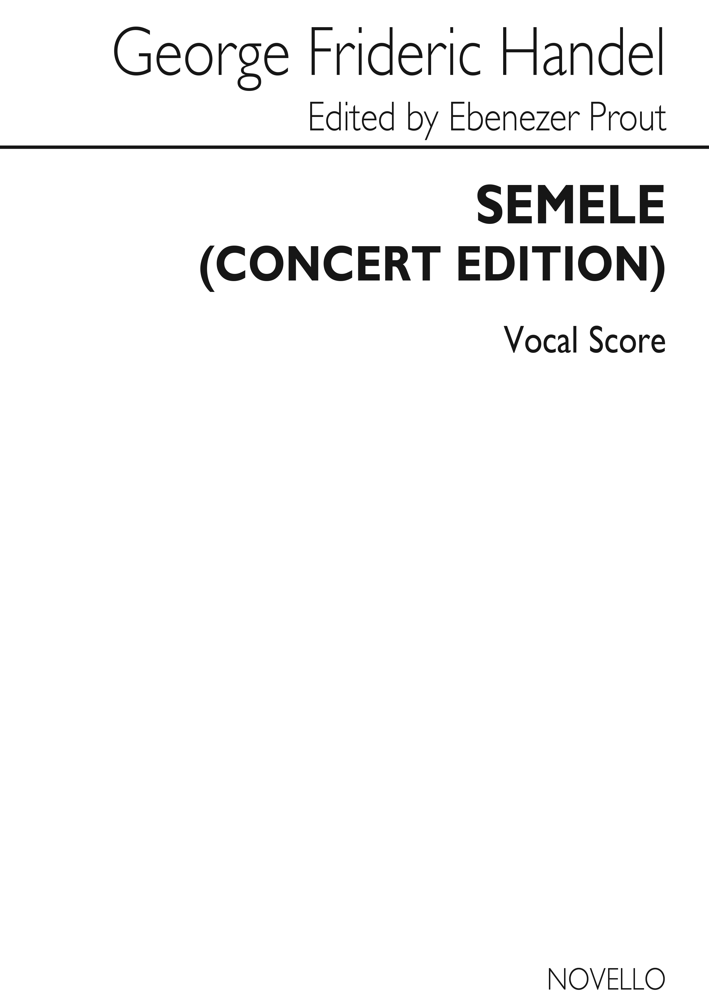 Georg Friedrich Hndel: Semele (Abridged Edition)- Vocal Score: SATB: Vocal