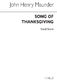 John Henry  Maunder: Song Of Thanksgiving: SATB: Vocal Score