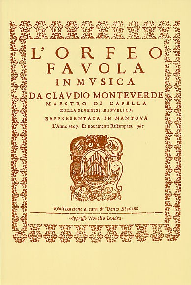 Claudio Monteverdi: L'Orfeo - Favola In Musica SV.318: Opera: Vocal Score