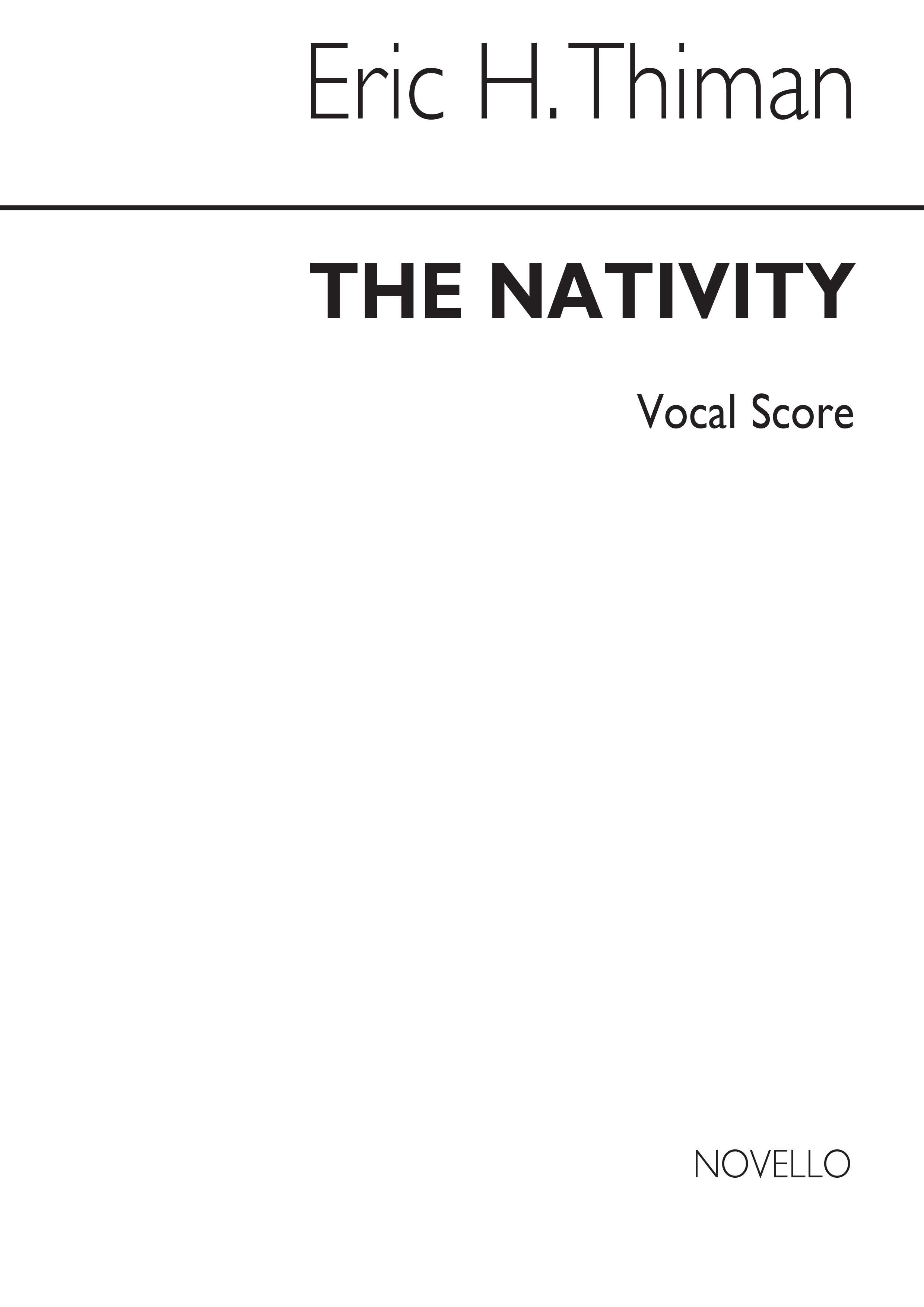 Eric Thiman: The Nativity: SATB: Vocal Score