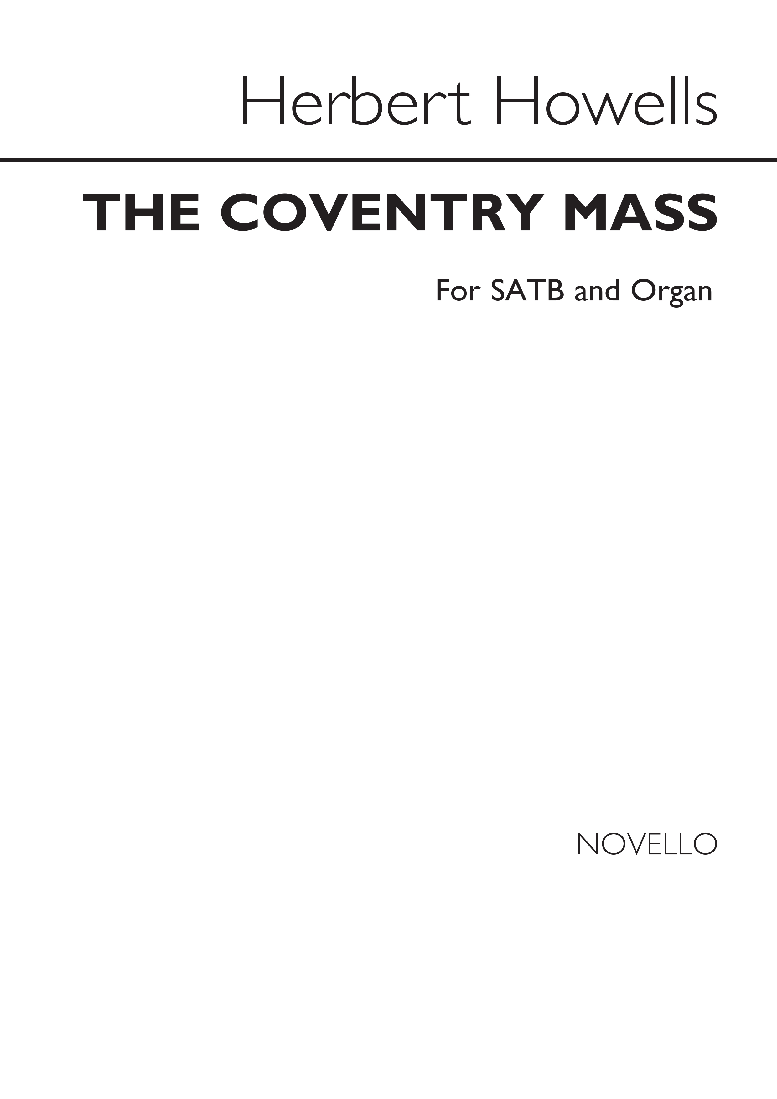 Herbert Howells: Coventry Mass: SATB: Vocal Score