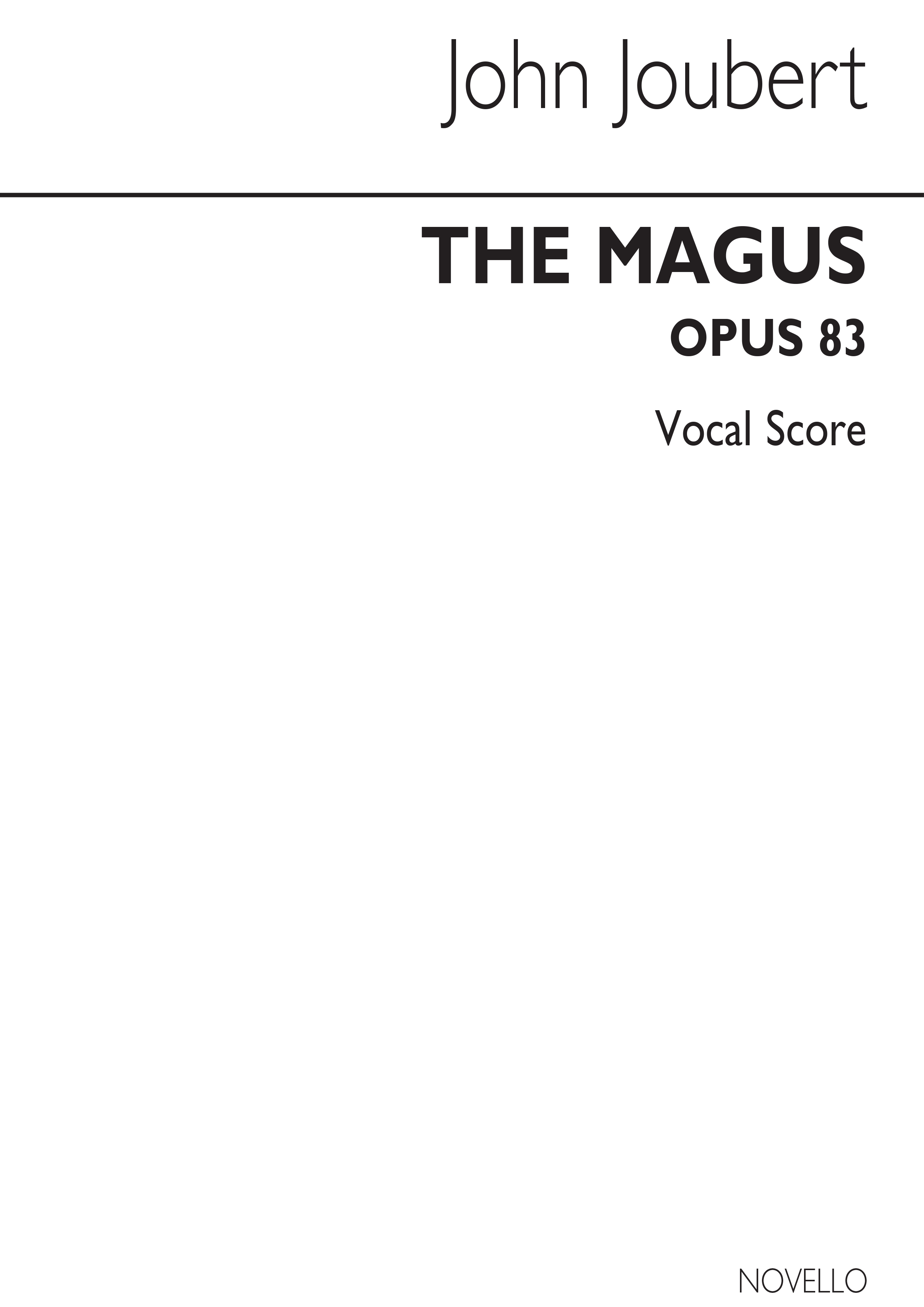 John Joubert: Magus: Voice: Vocal Score