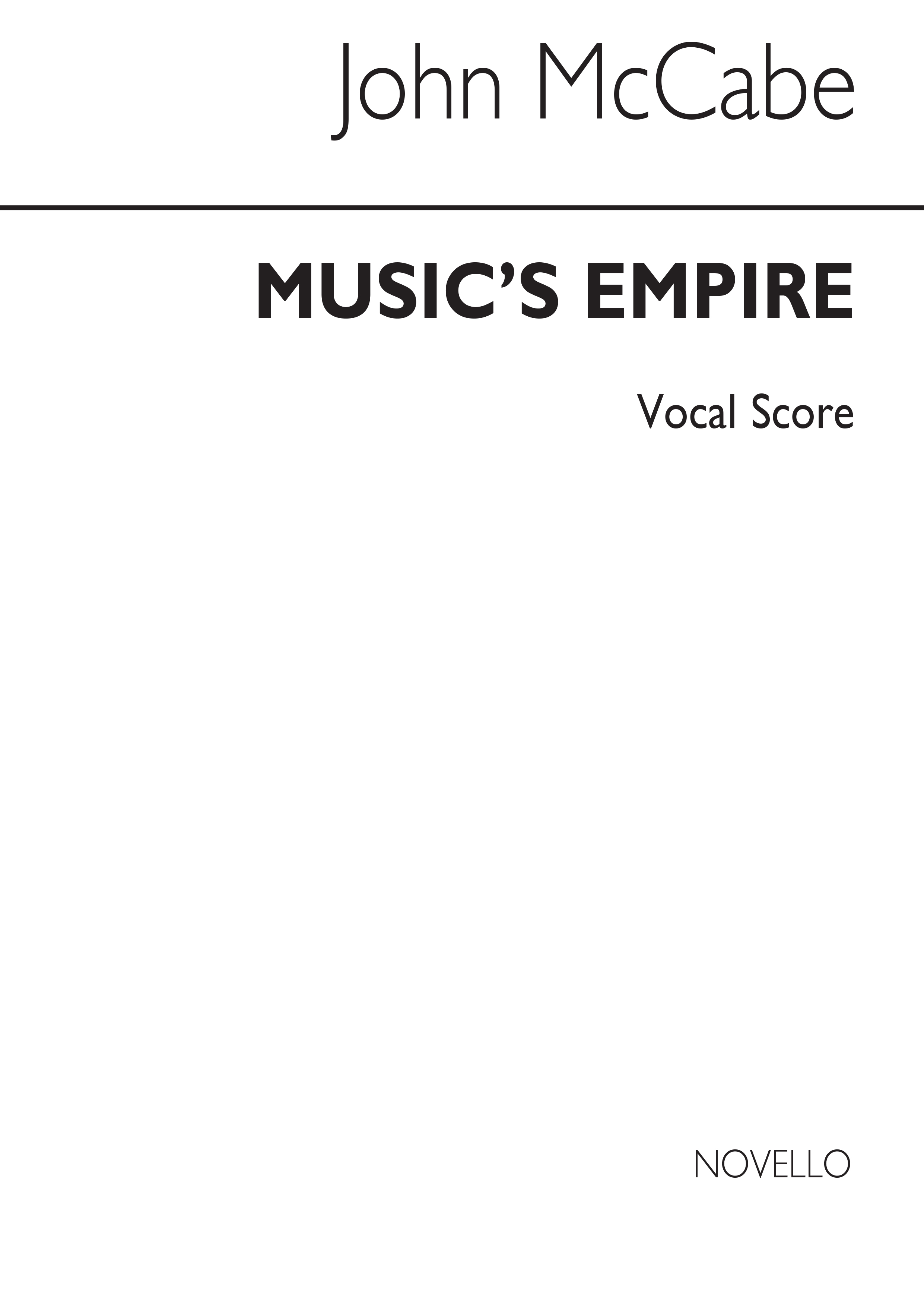 John McCabe: Music's Empire: Voice: Vocal Score