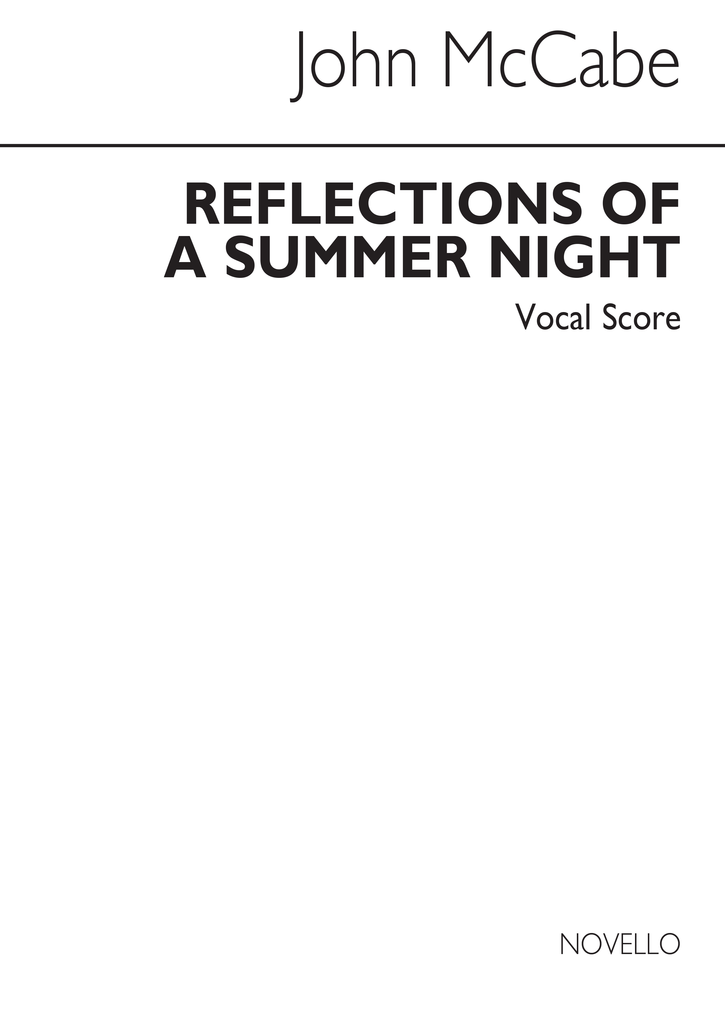John McCabe: Reflections Of A Summer Night: Voice: Vocal Score