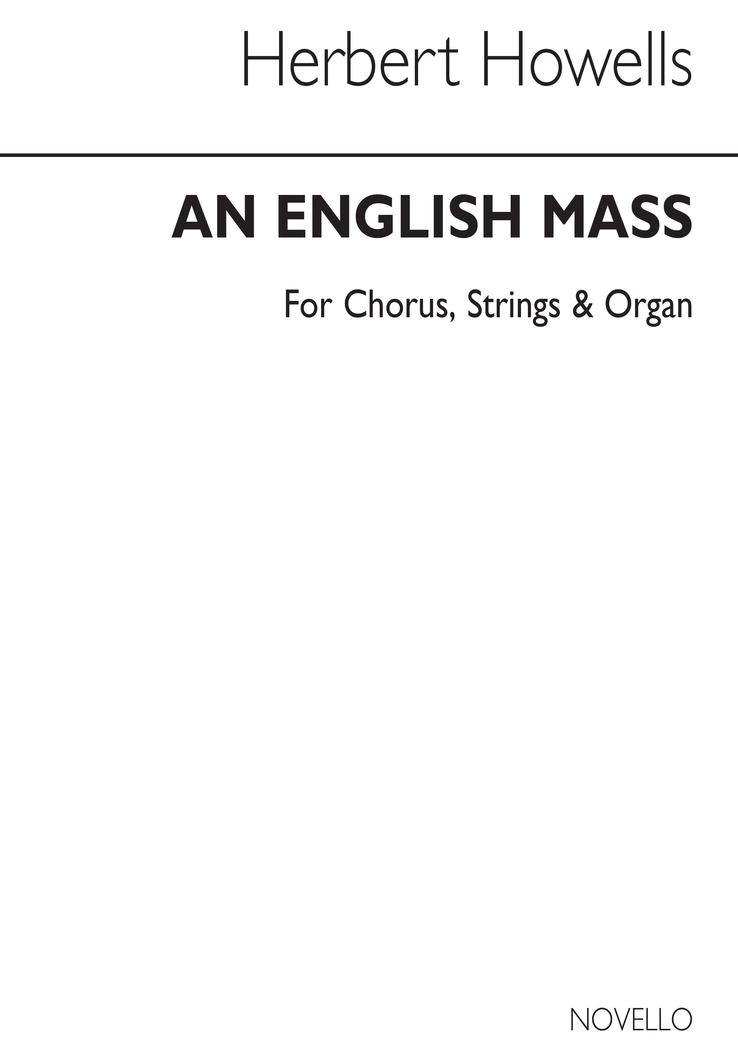 Herbert Howells: An English Mass: SATB: Vocal Score