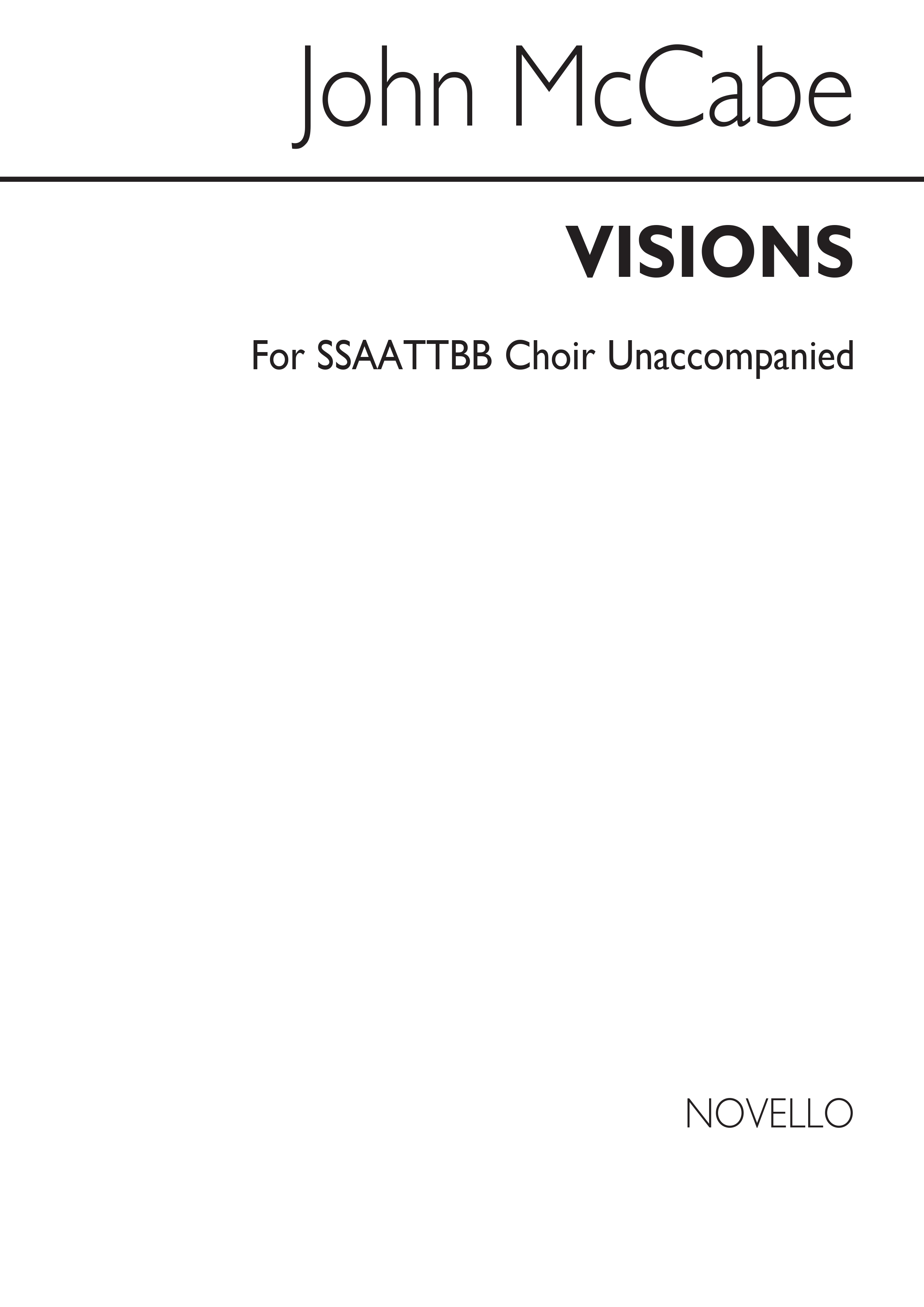 John McCabe: Visions: SATB: Vocal Score