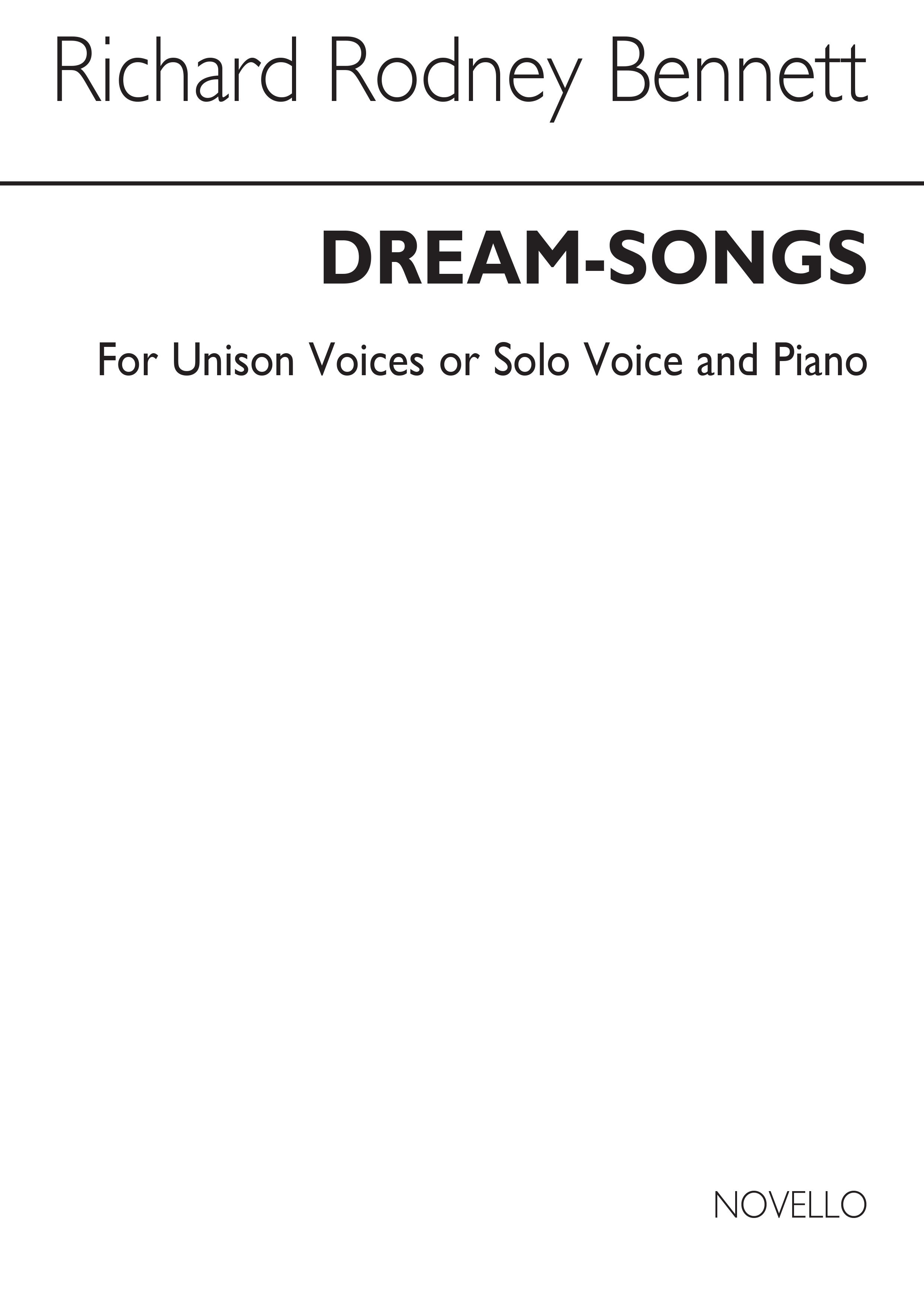 Richard Rodney Bennett: Dream-Songs: Voice: Vocal Score