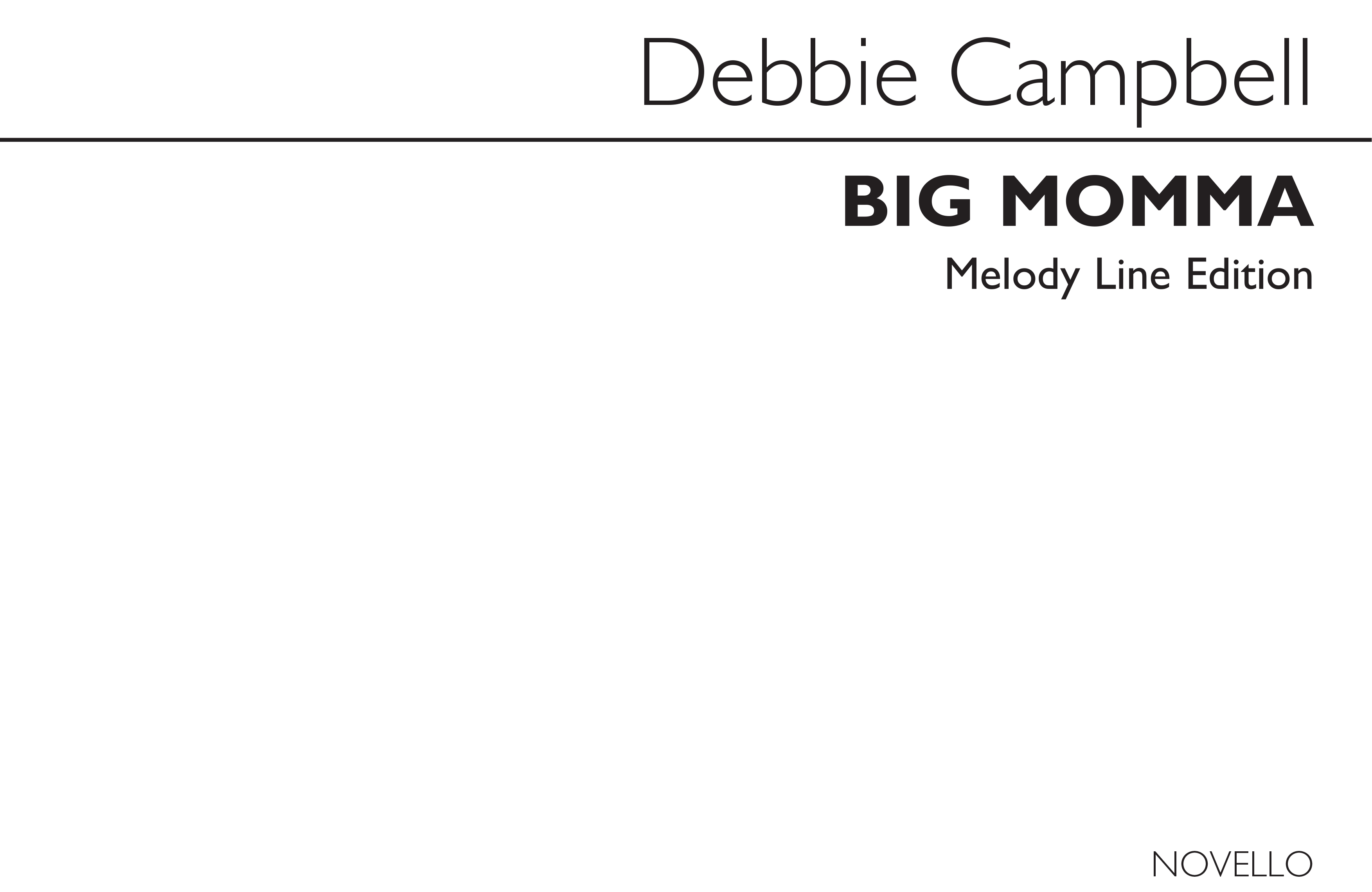 Debbie Campbell: Big Momma (Melody Line - Pack of 10): Melody & Lyrics: