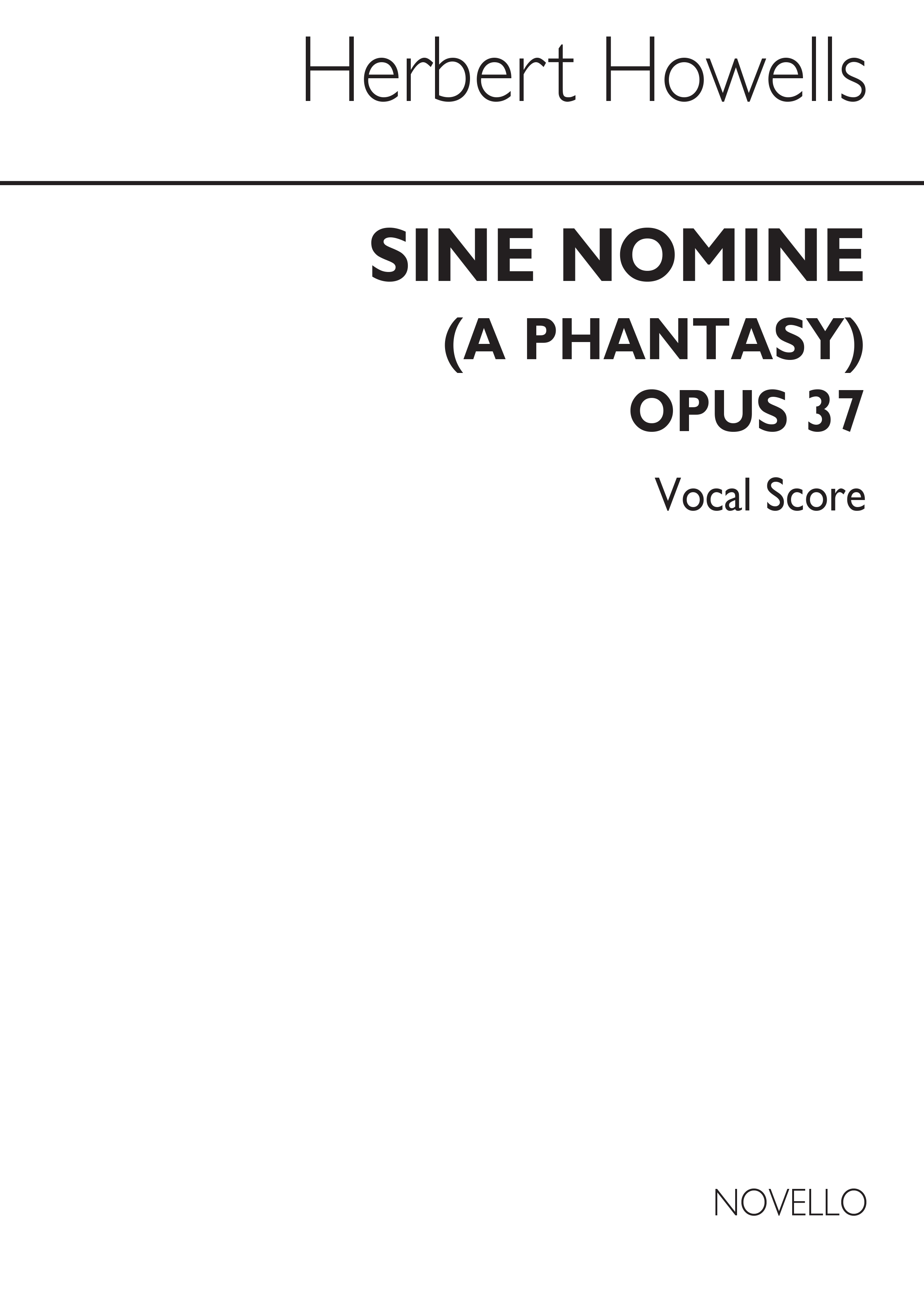 Herbert Howells: Sine Nomine Op.37: SATB: Vocal Score