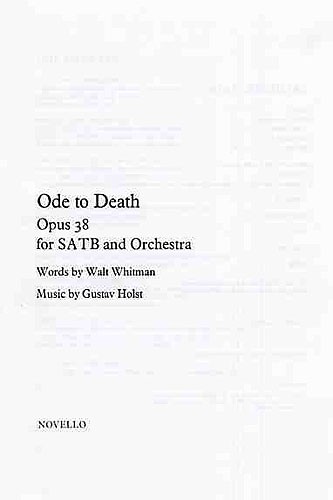 Gustav Holst: Ode To Death Op.38: SATB: Vocal Score