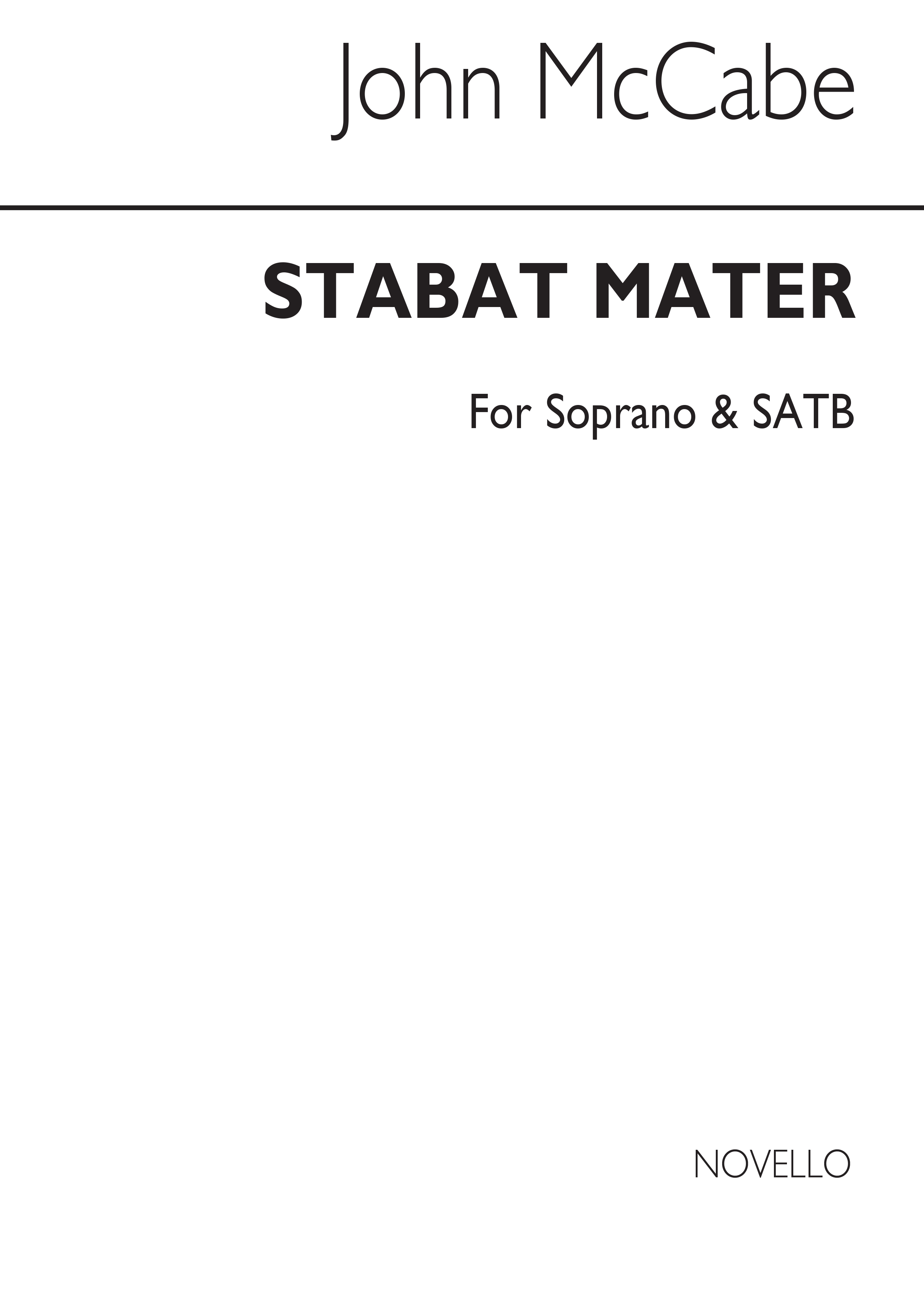 John McCabe: Stabat Mater: SATB: Vocal Score