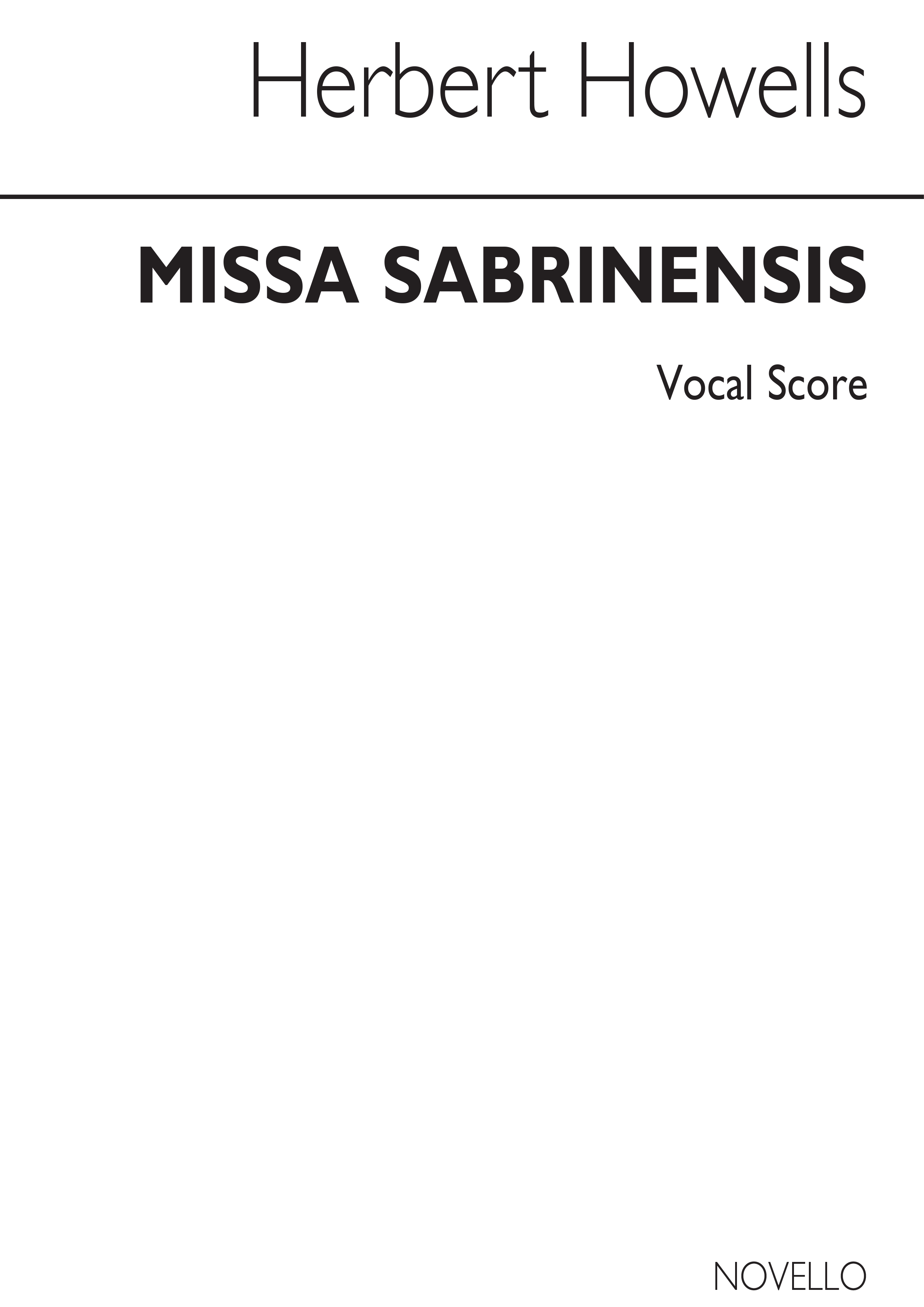 Herbert Howells: Missa Sabrinensis: SATB: Vocal Score