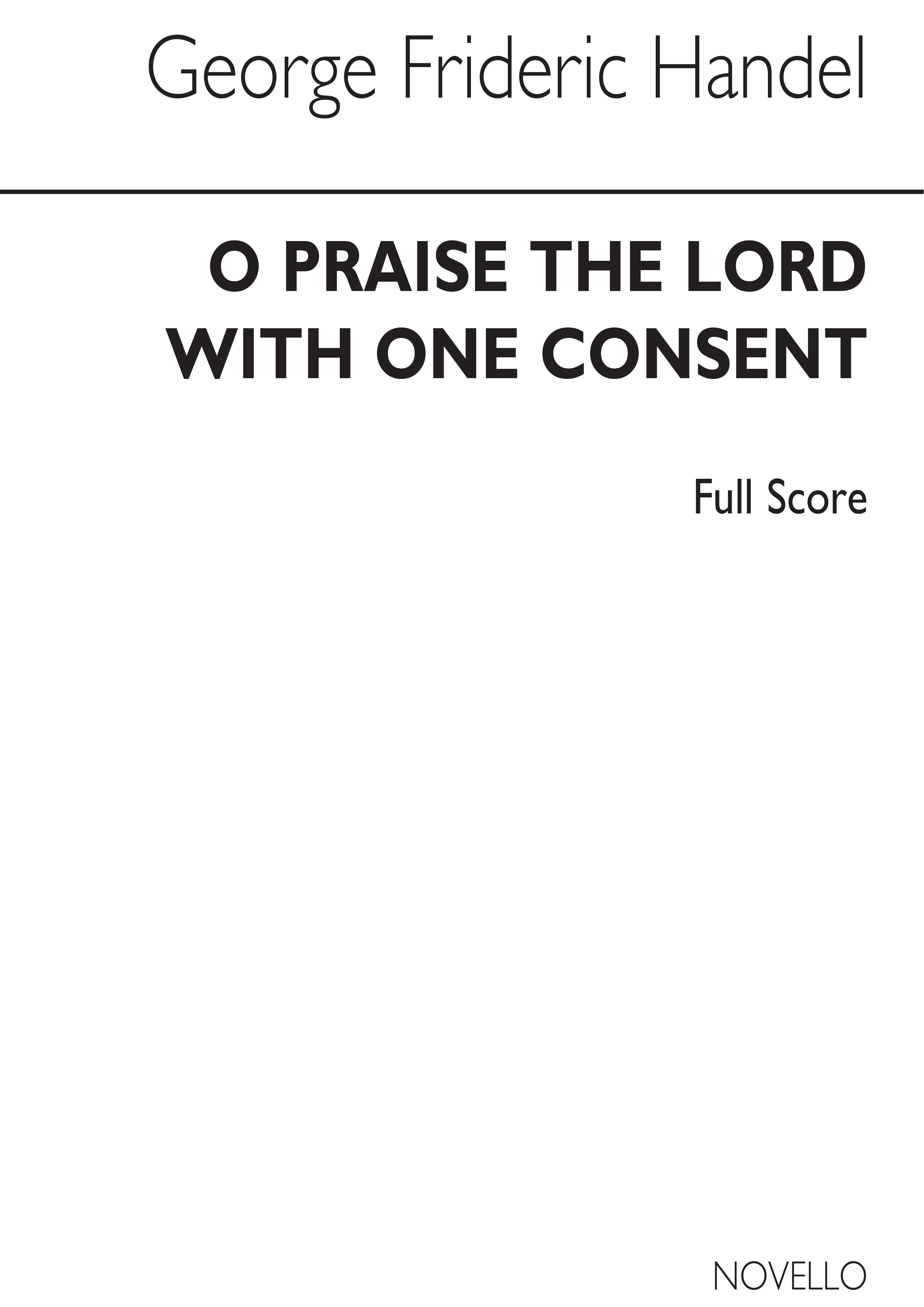 Georg Friedrich Händel: O Praise The Lord (Beeks): Chamber Ensemble: Score