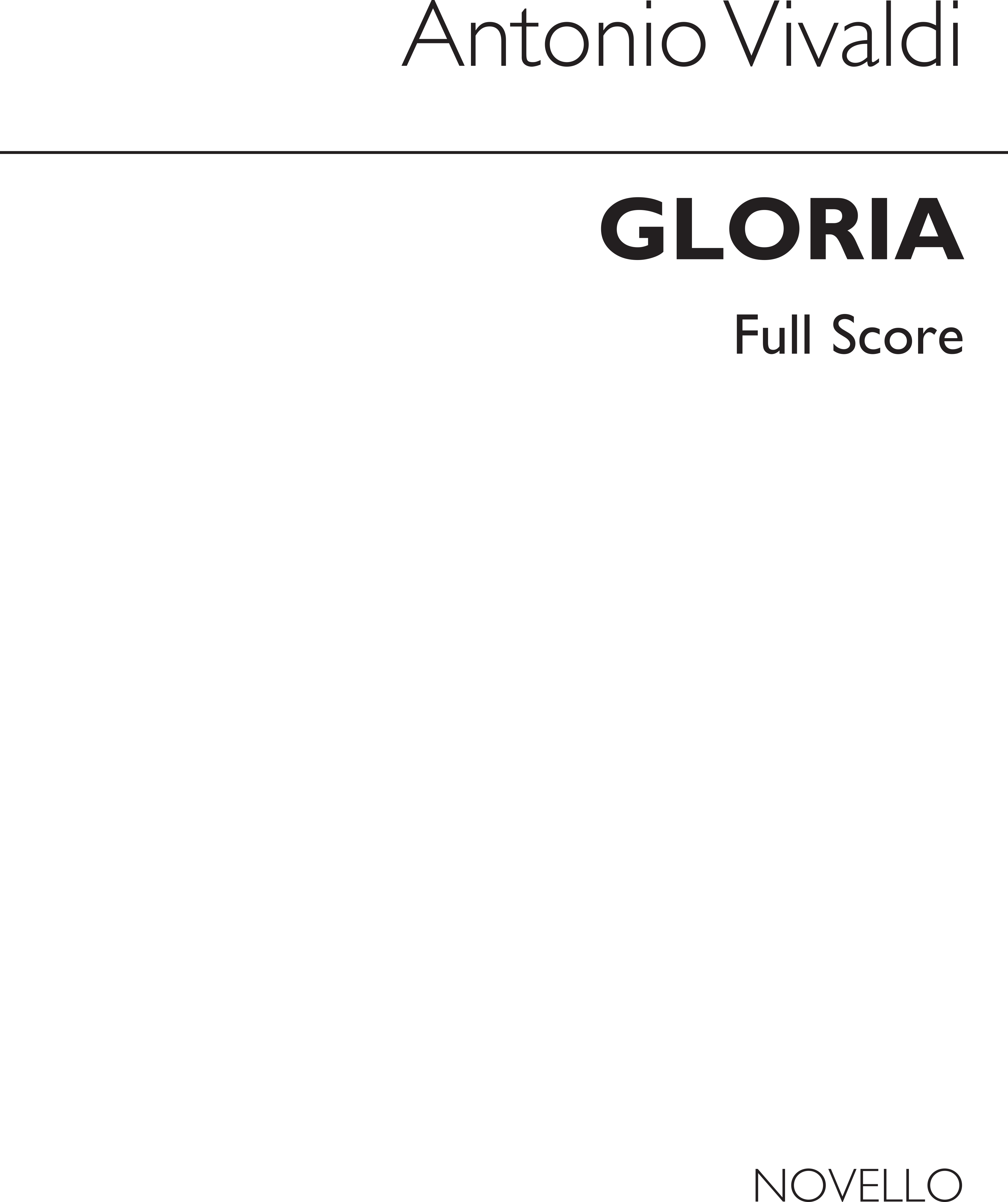 Antonio Vivaldi: Gloria in D RV.589 (Cameron ed.) - Full Score: SATB: Score