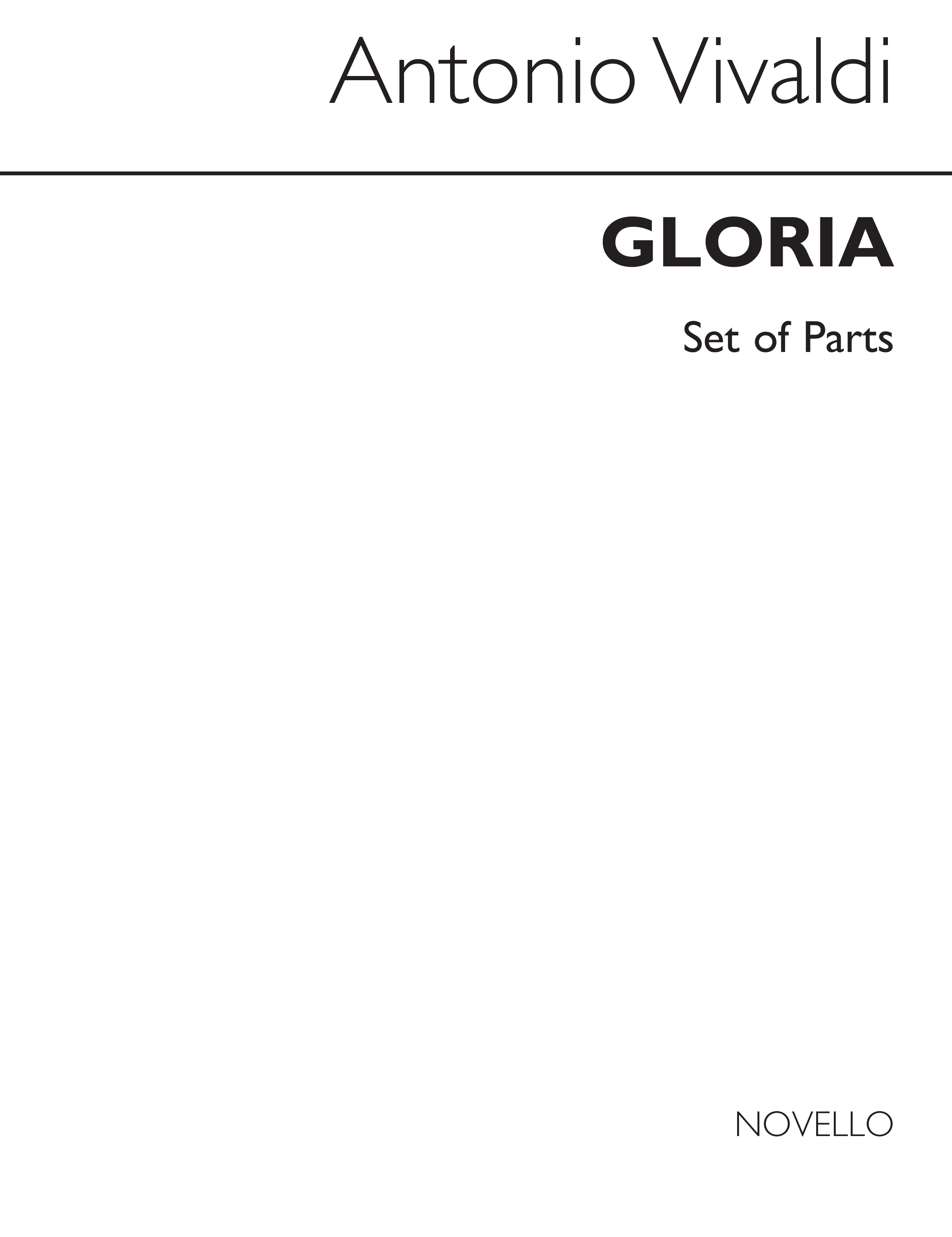 Antonio Vivaldi: Gloria in D RV.589 (Cameron ed.) - Parts: SATB: Parts