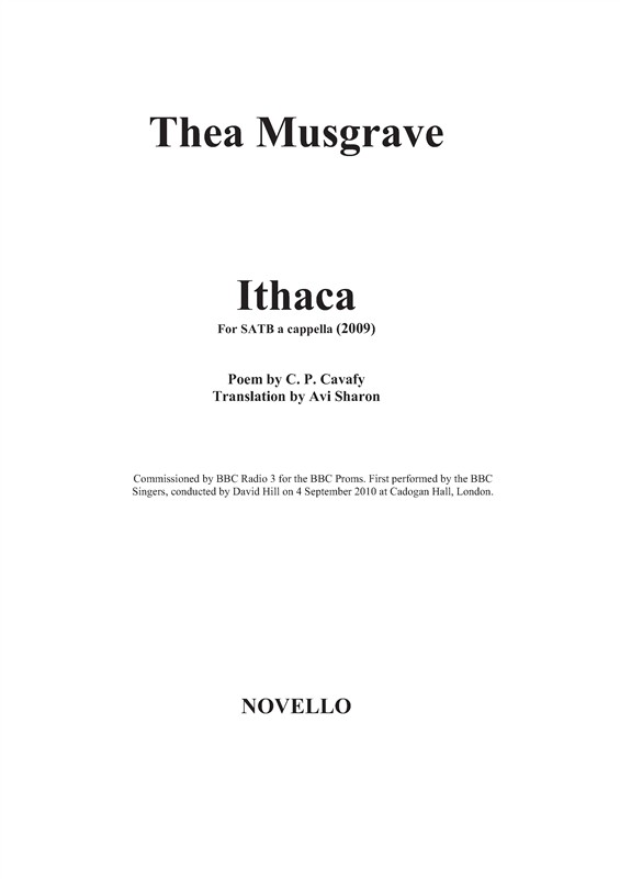 Thea Musgrave: Ithaca: SATB: Vocal Score
