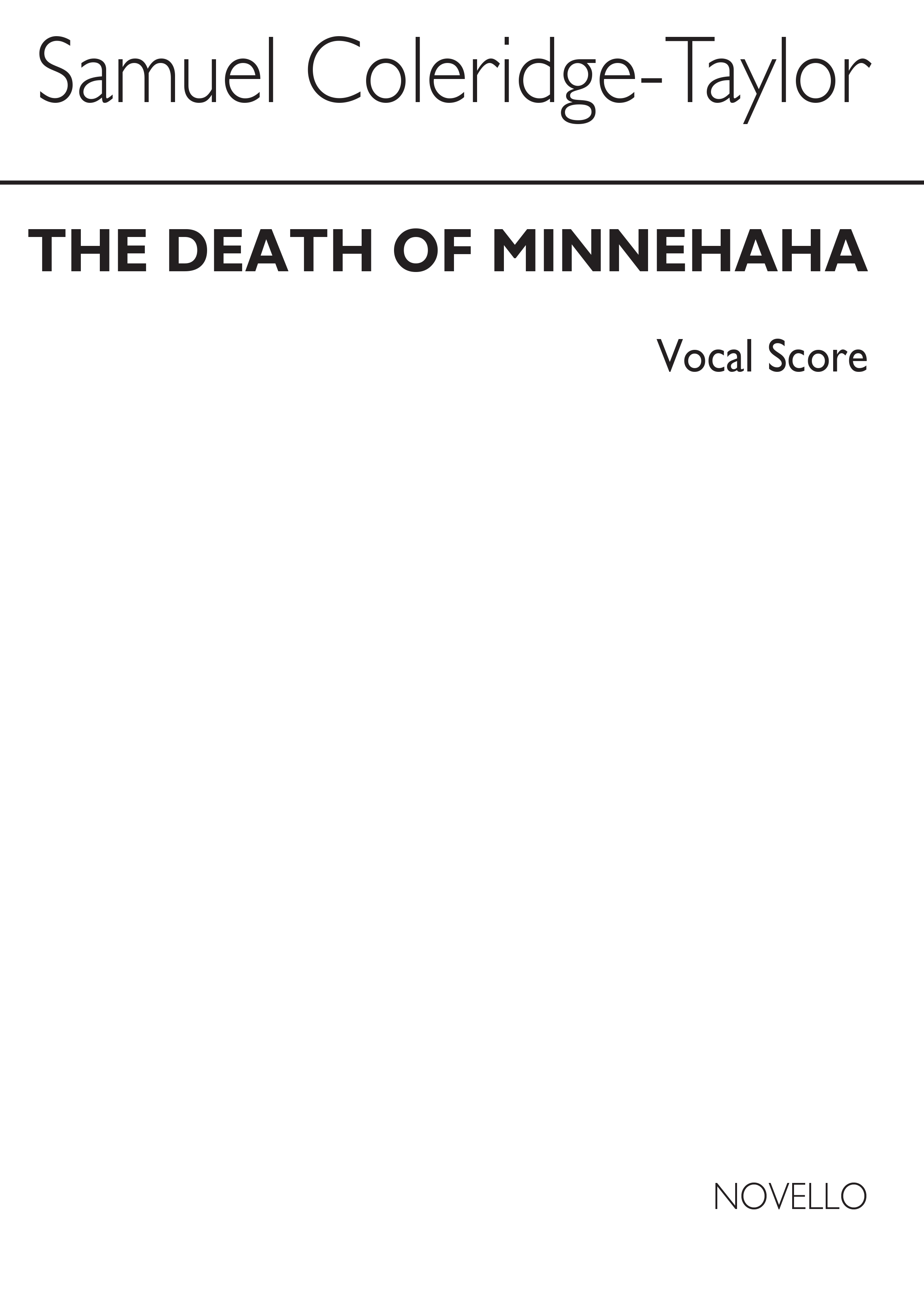 Samuel Coleridge-Taylor: Death of Minnehaha - Vocal Score: SATB: Vocal Score