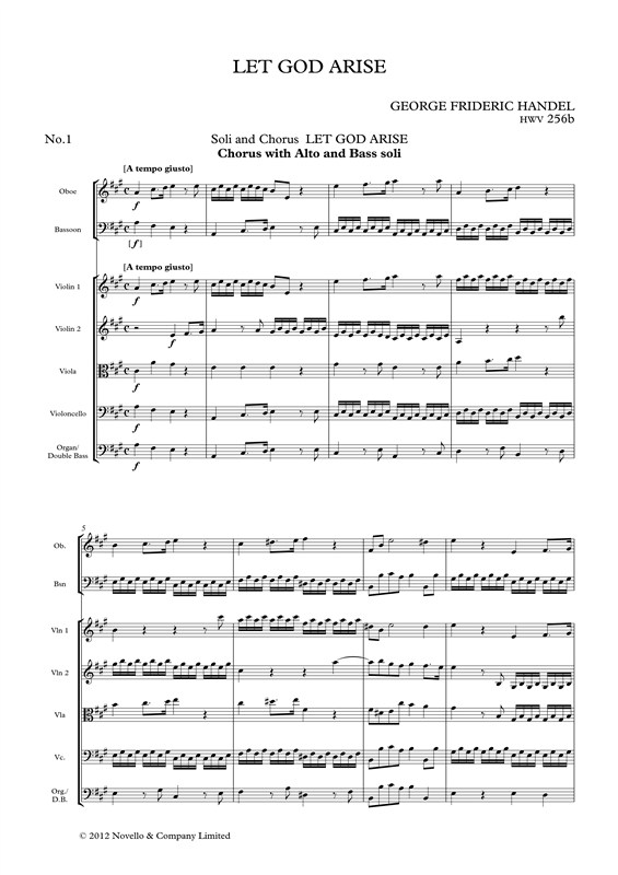 Georg Friedrich Hndel: Let God Arise HWV256b (Chapel Royal Version): Orchestra: