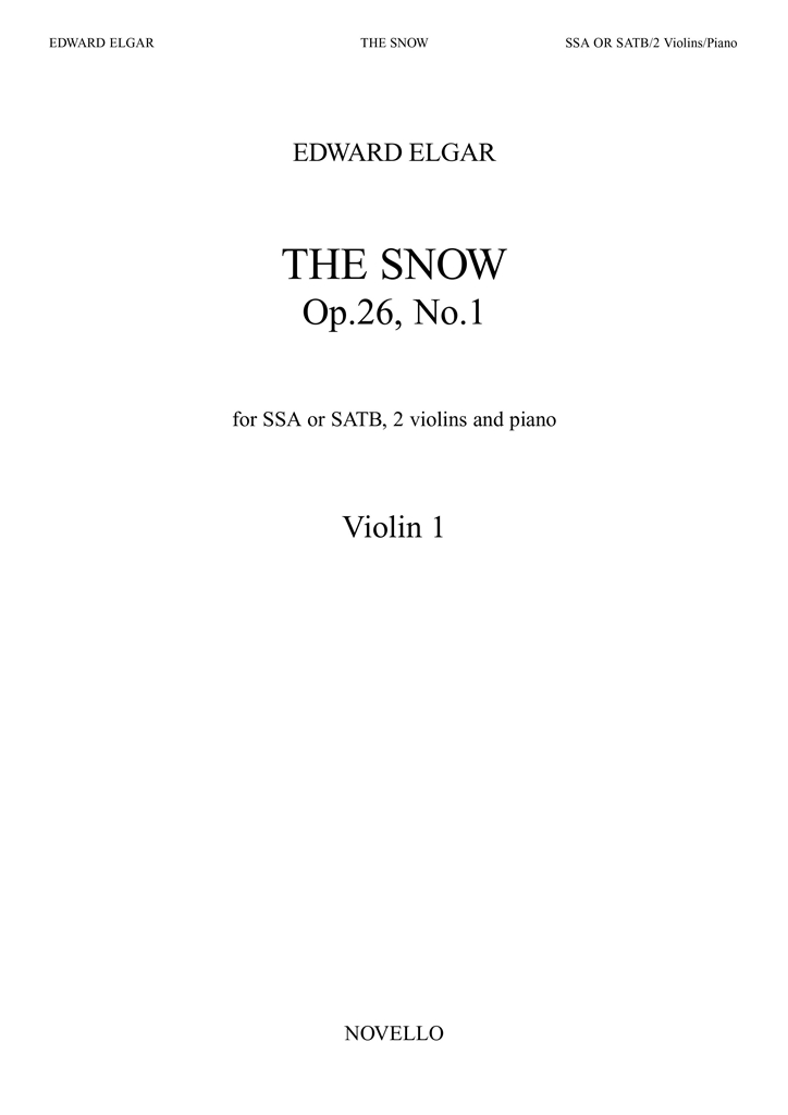 Edward Elgar: The Snow (Violin 1)