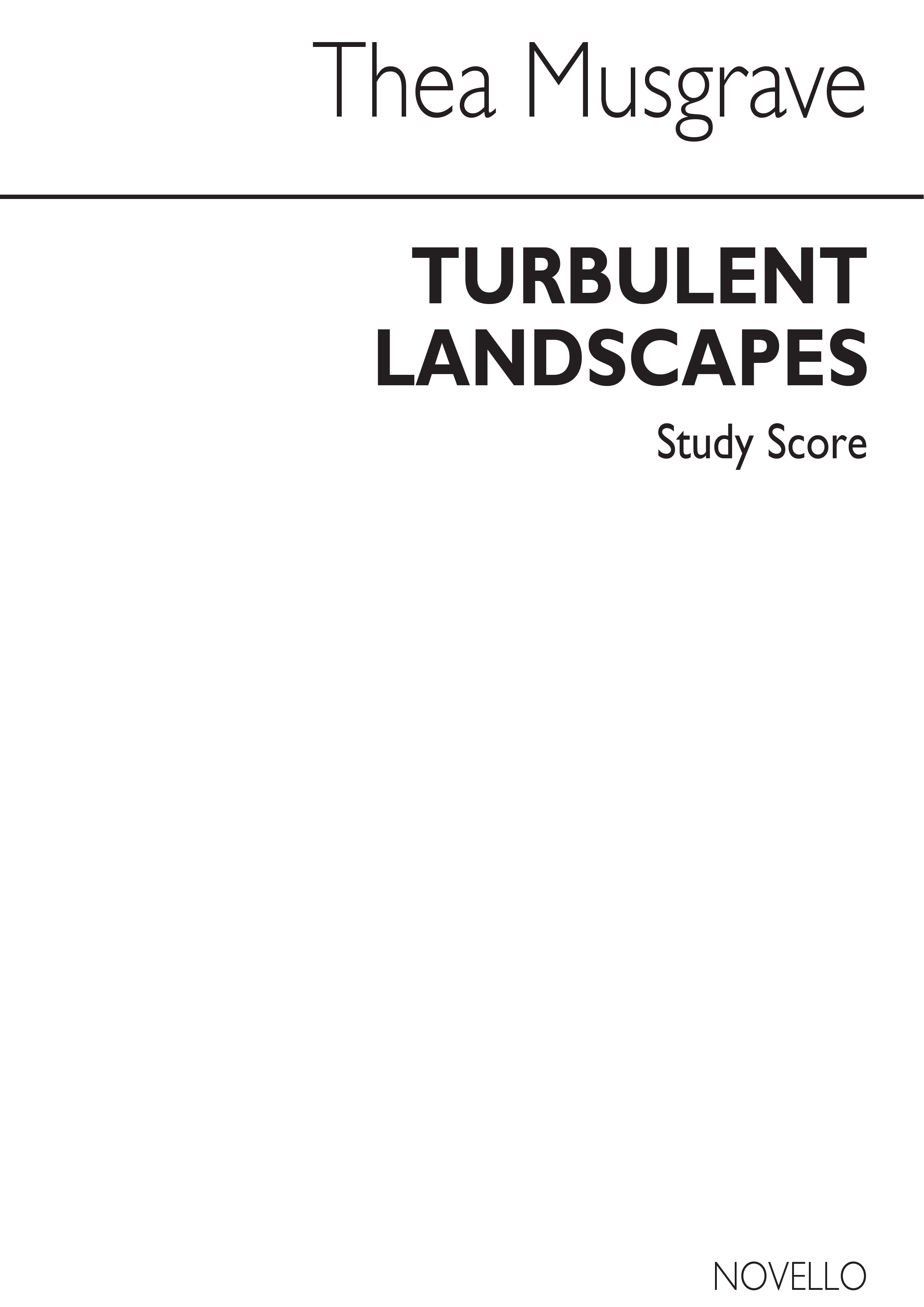 Thea Musgrave: Turbulent Landscapes: Orchestra: Study Score