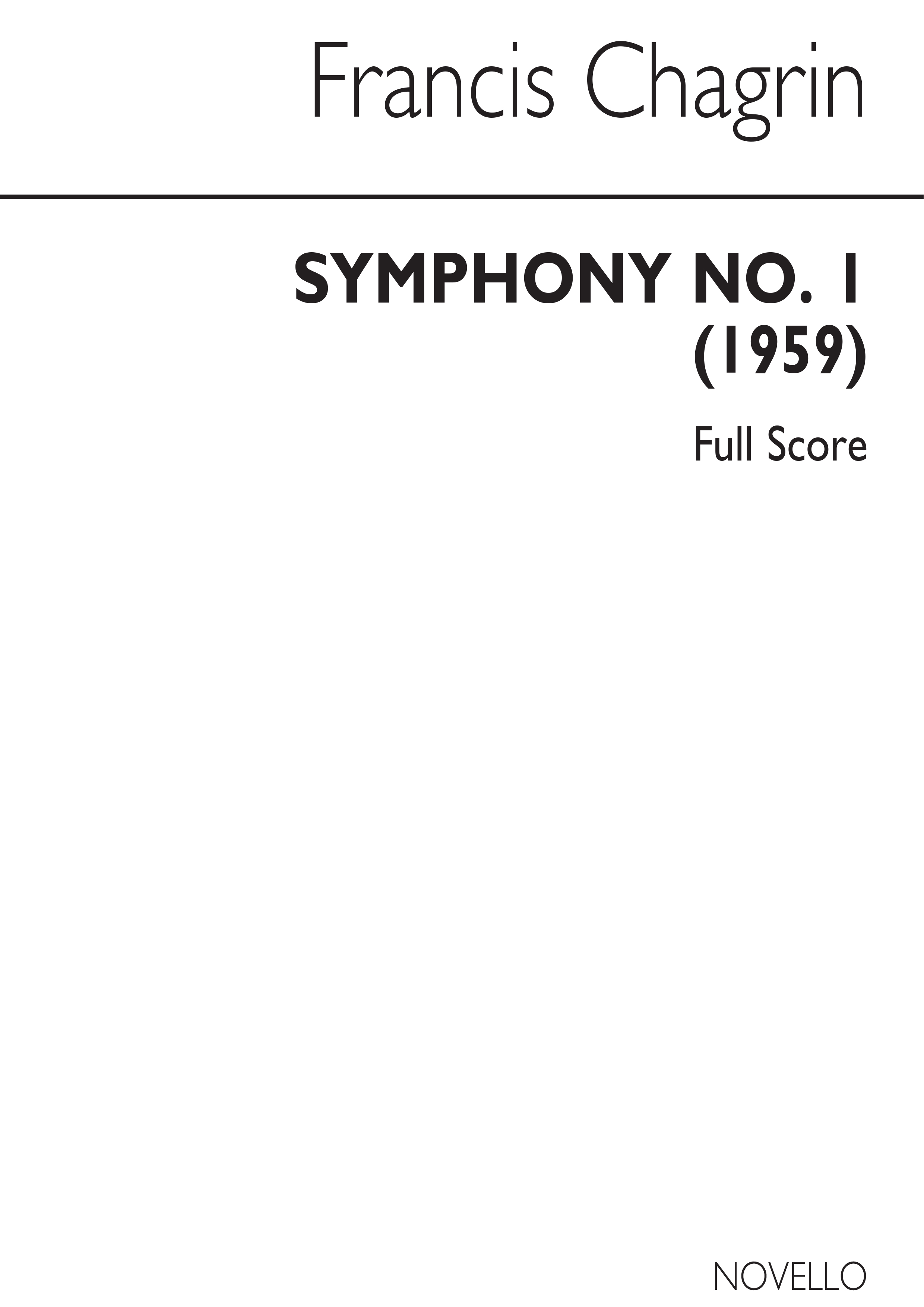 Francis Chagrin: Symphony: Orchestra: Study Score