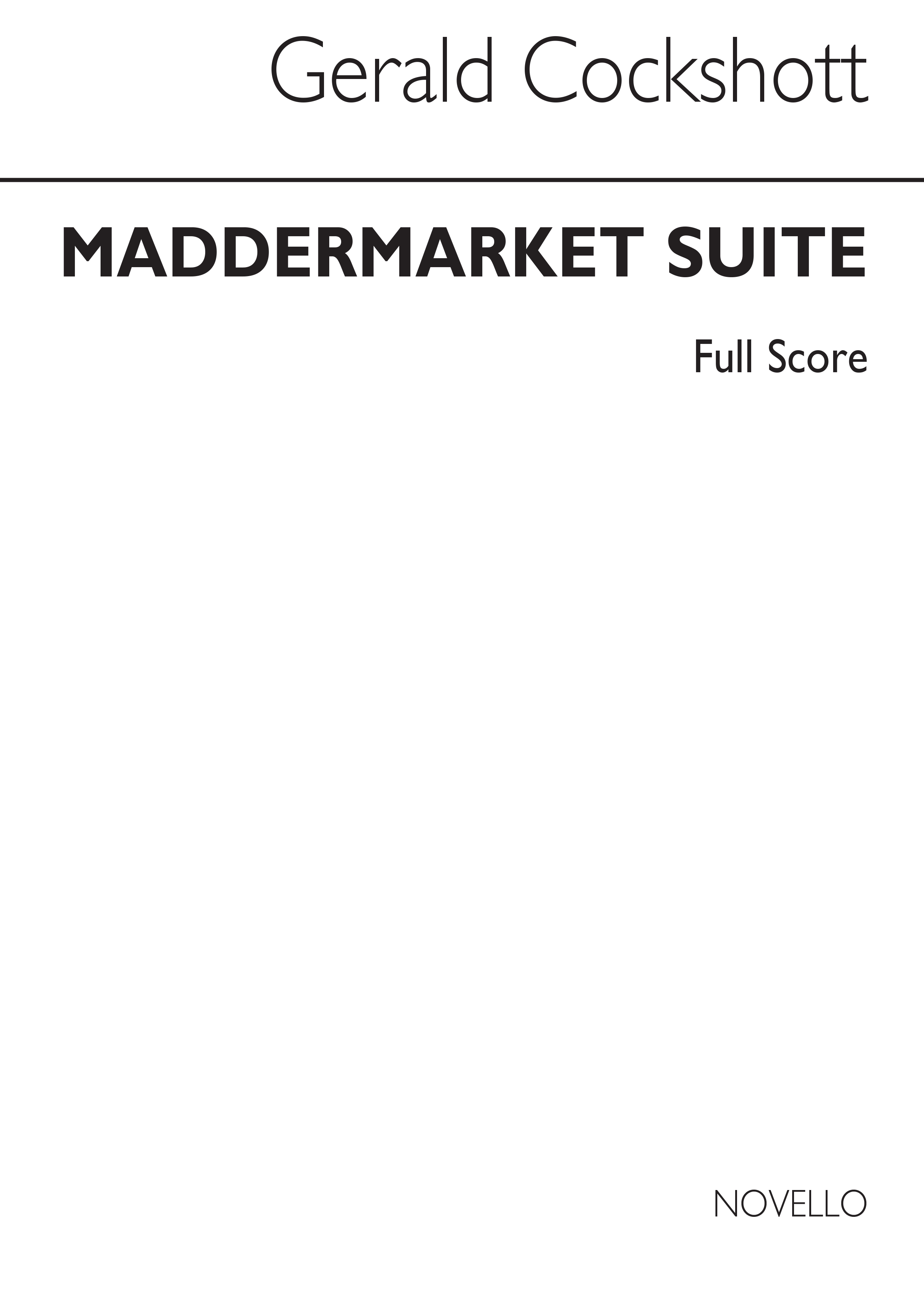 Gerald Wilfred Cockshott: Maddermarket Suite: Orchestra: Score