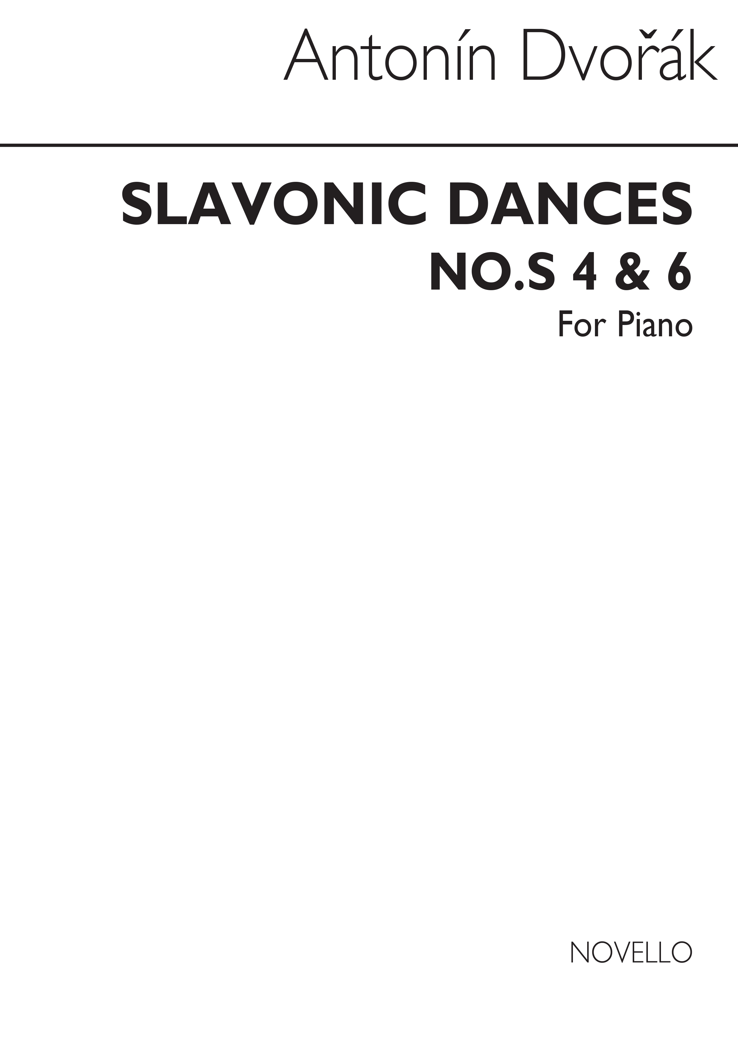 Antonn Dvo?k: Slavonic Dances Nos. 4 And 6 (Piano Part): Piano: Part