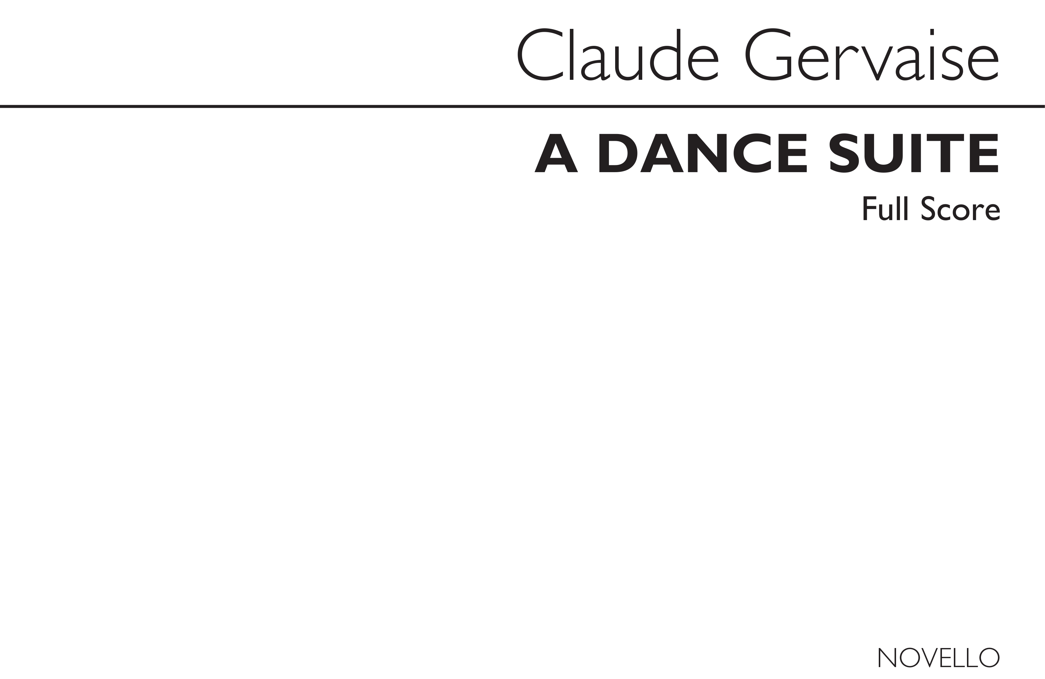 Claude Gervaise: Dance Suite: Orchestra: Score