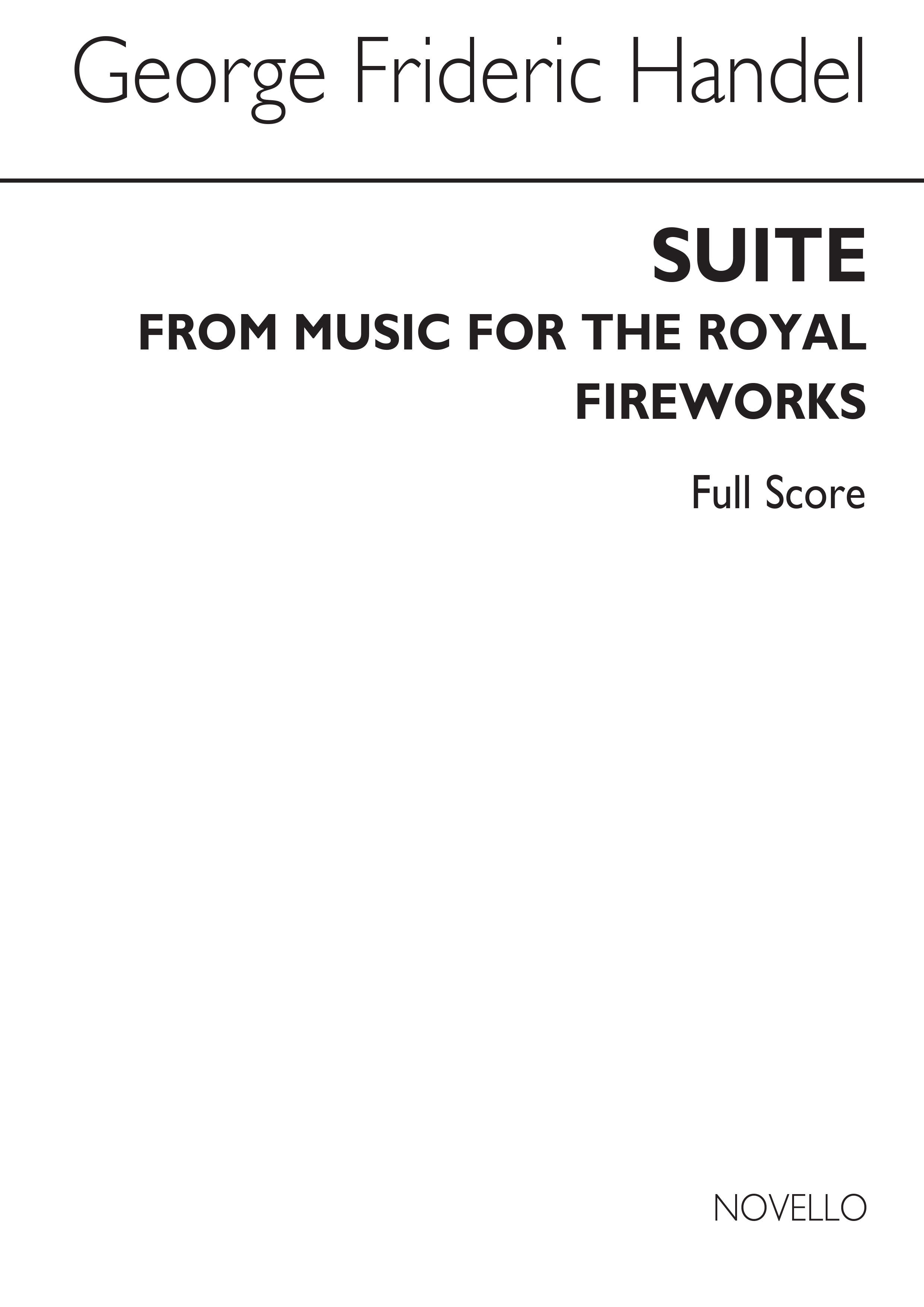 Georg Friedrich Hndel: Music For The Royal Fireworks: Orchestra: Score