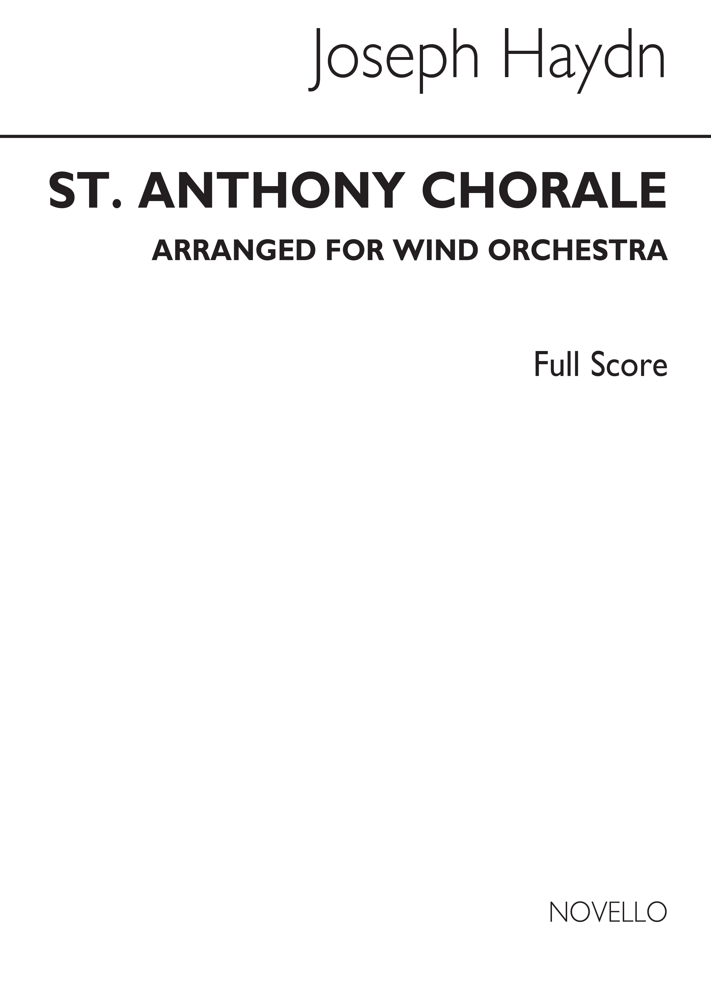 Franz Joseph Haydn: St. Anthony Chorale: Wind Ensemble: Score