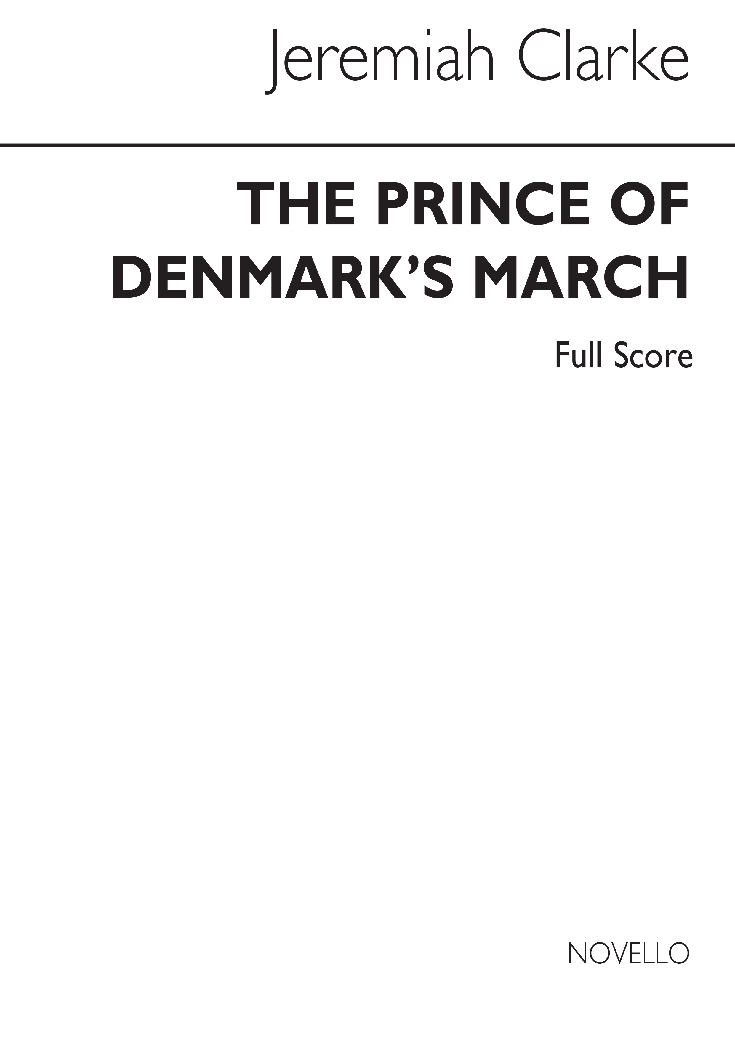 Jeremiah Clarke: Prince Denmark's March: Brass Ensemble: Score