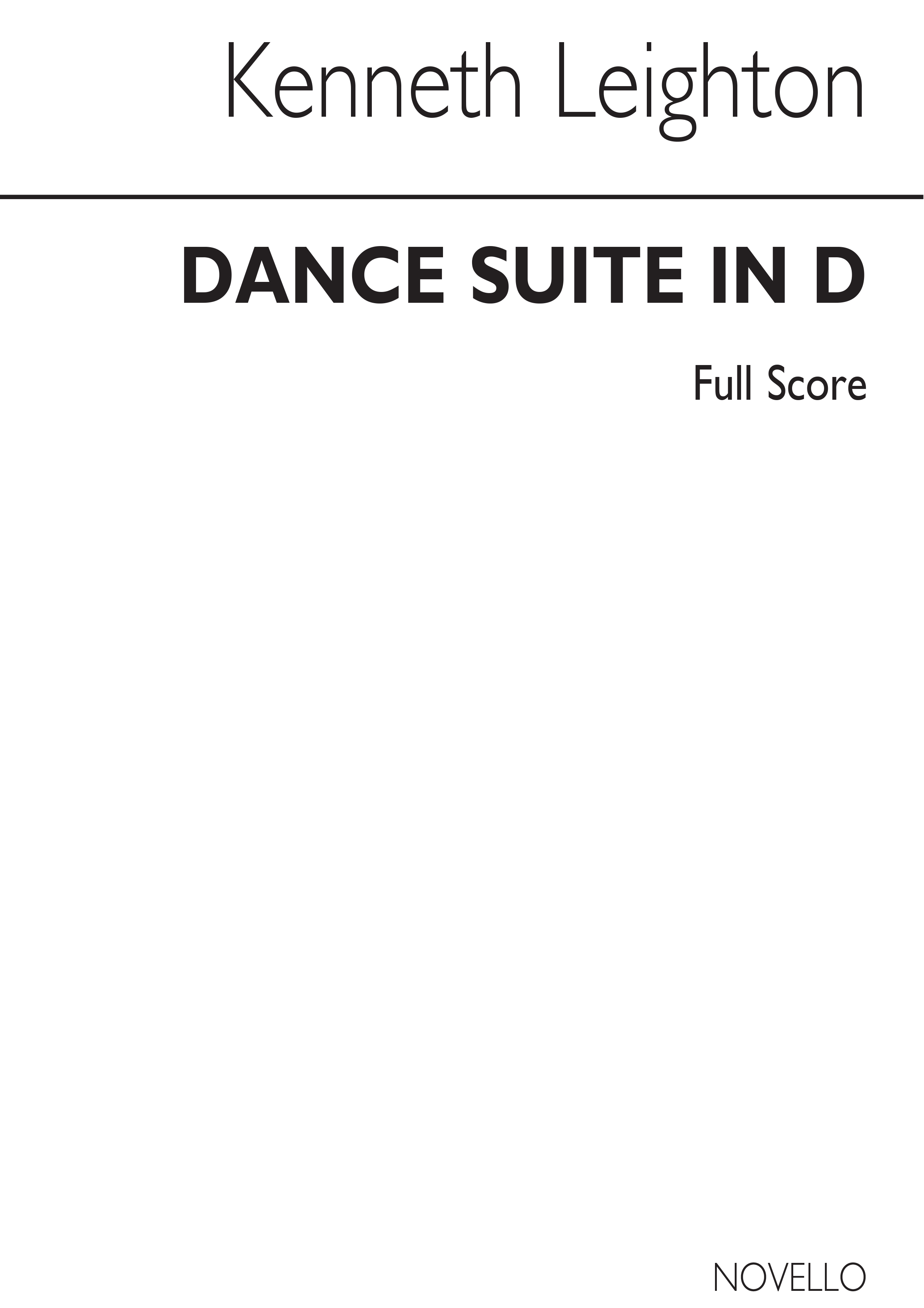 Kenneth Leighton: Dance Suite No.1 In D Op.53: Orchestra: Score