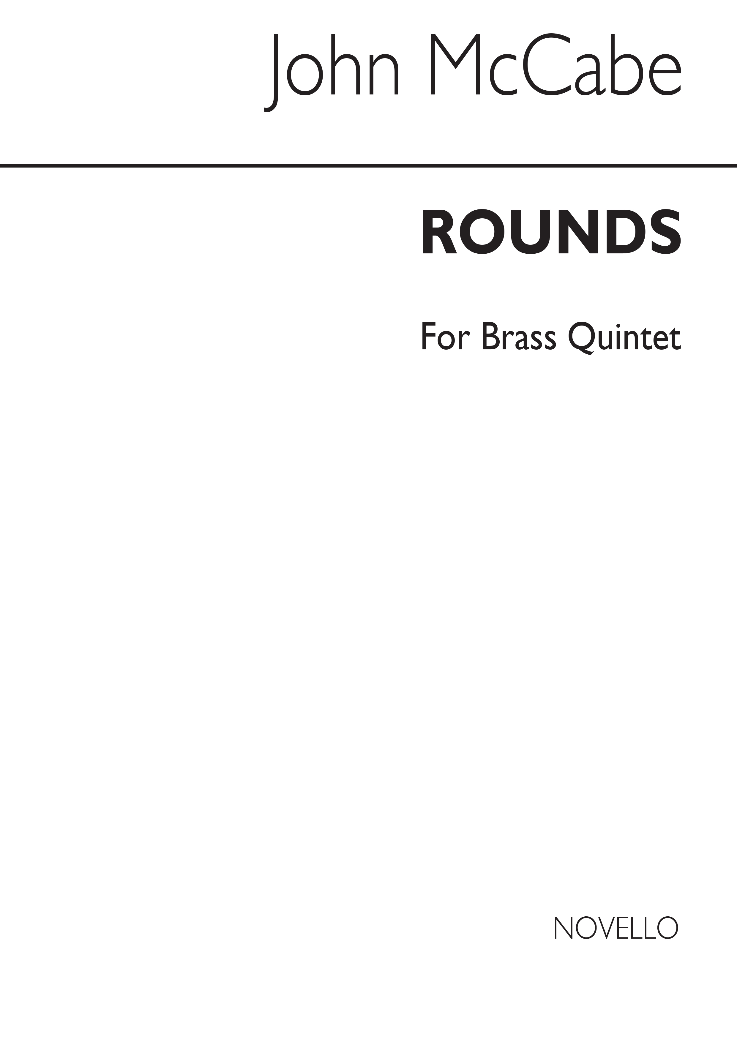 John McCabe: Rounds For Brass Quintet: Brass Ensemble: Score