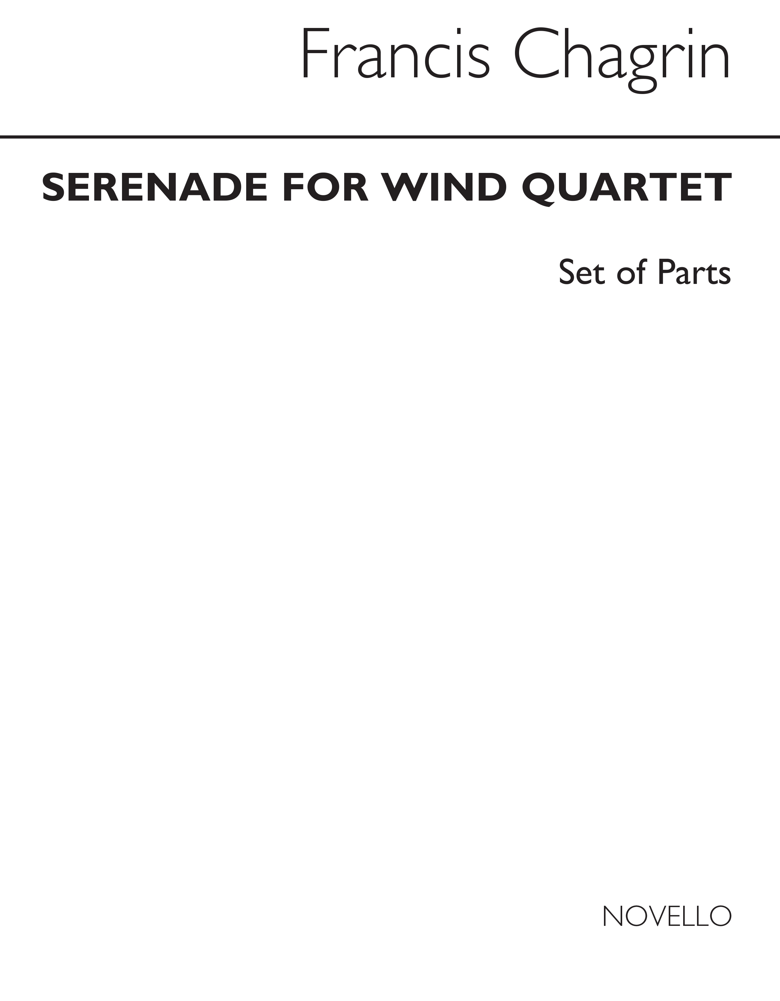 Francis Chagrin: Serenade For Wind Quartet (Parts): Wind Ensemble: Instrumental